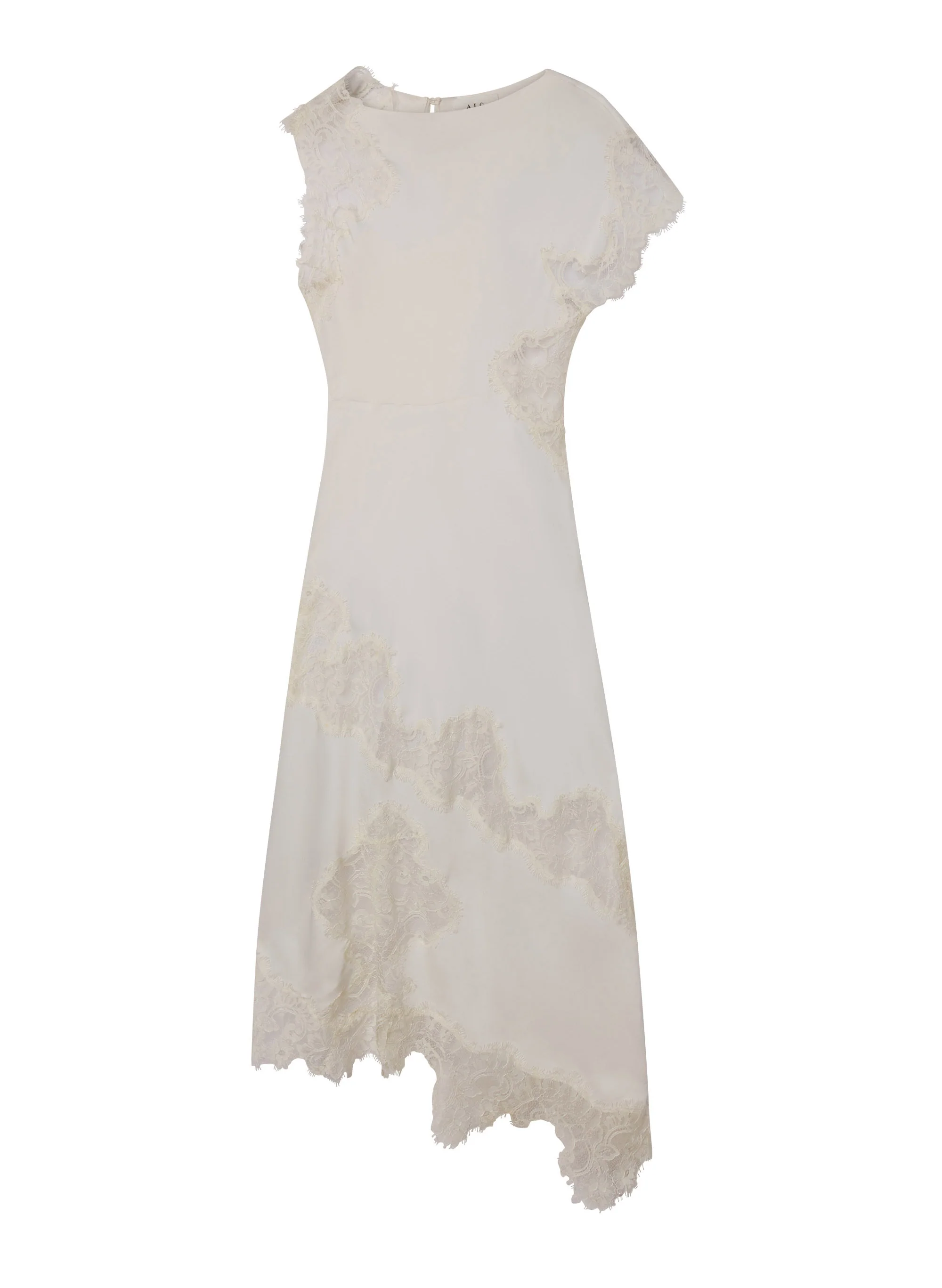 Alessia Textured Satin and Lace Maxi Dress - Image 6