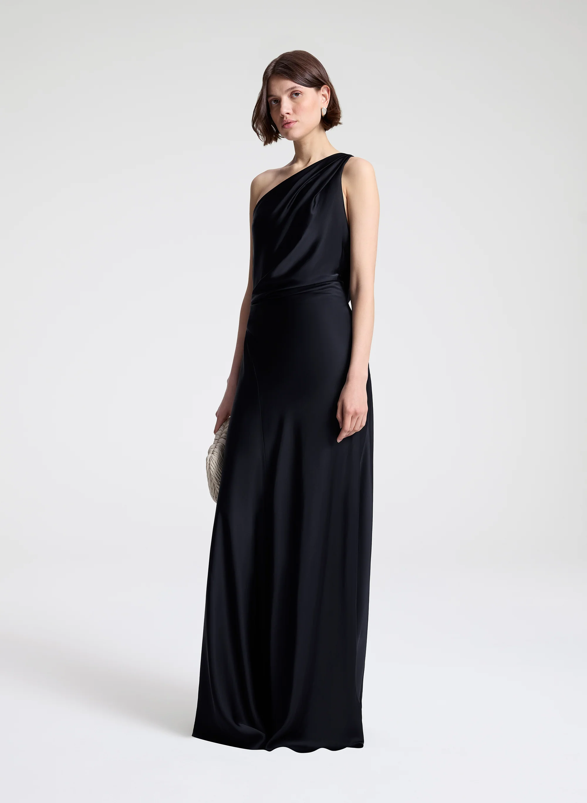 Aster Satin One Shoulder Gown - Image 4