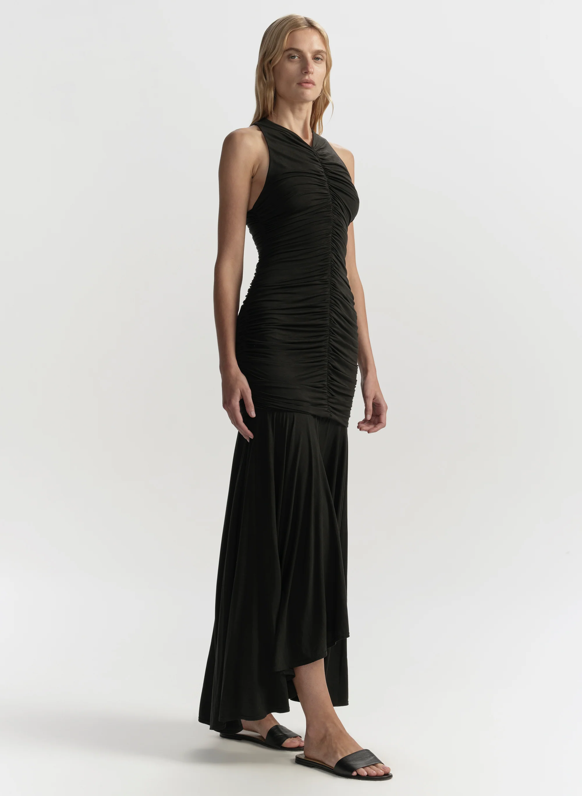 Ayla Ruched Knit Midi Dress - Image 3