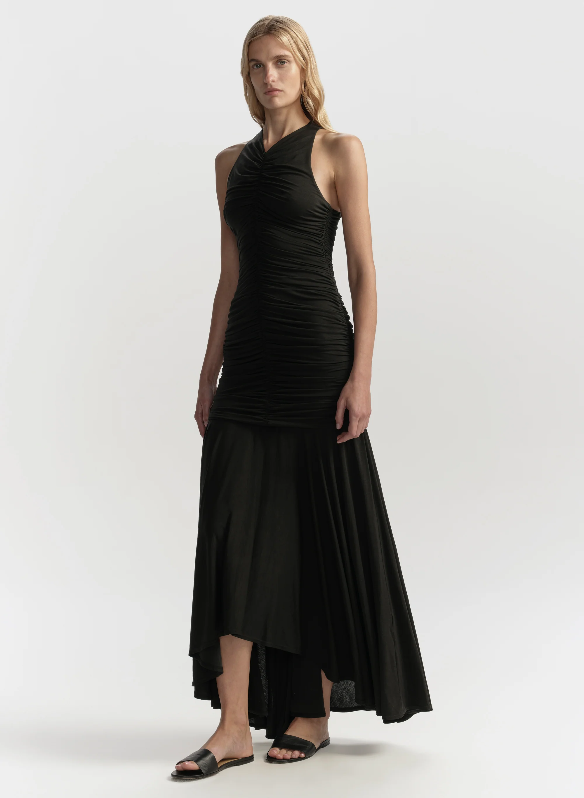 Ayla Ruched Knit Midi Dress - Image 4