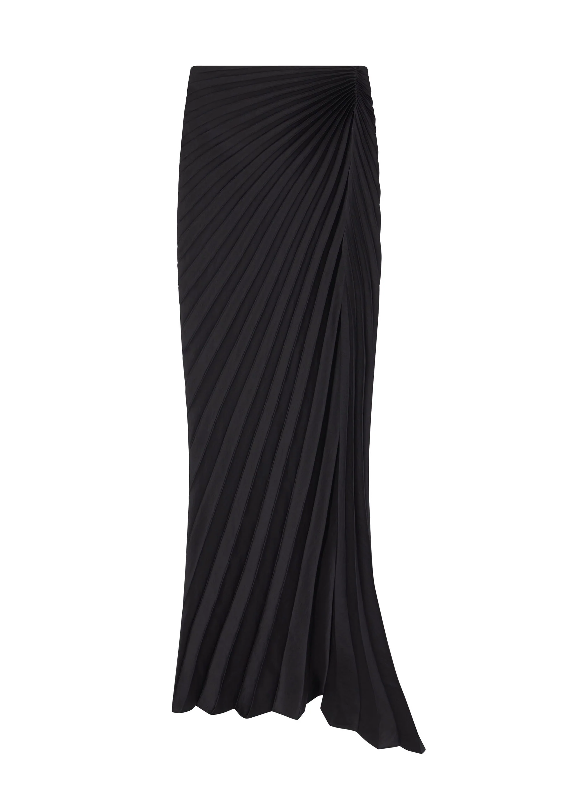 Bianca Satin Pleated Maxi Skirt - Image 5
