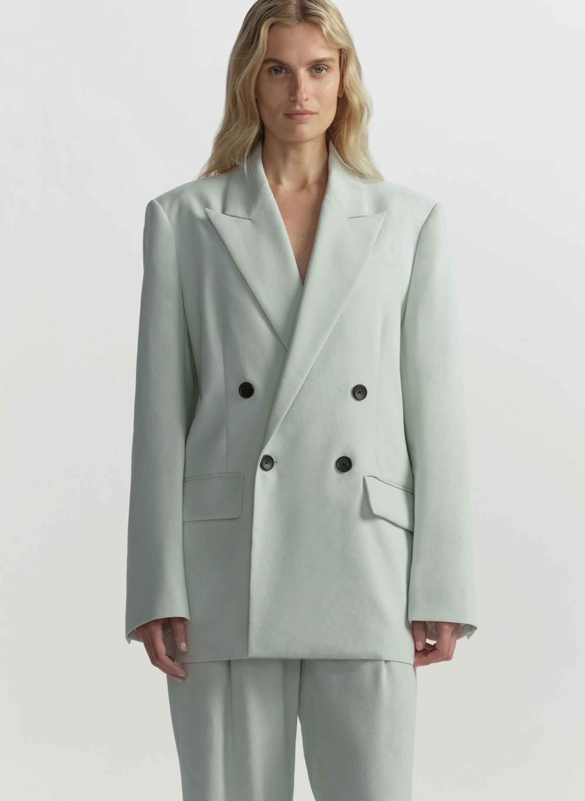 Calla Oversized Tailored Linen Jacket