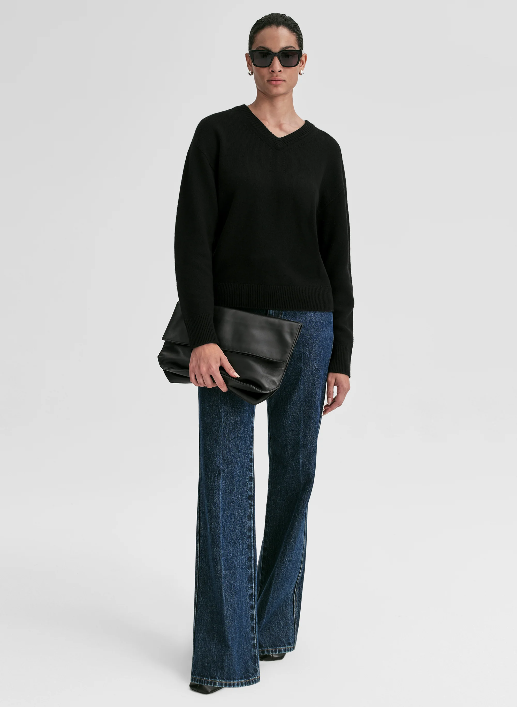 Calven Cashmere V Neck Sweater - Image 3