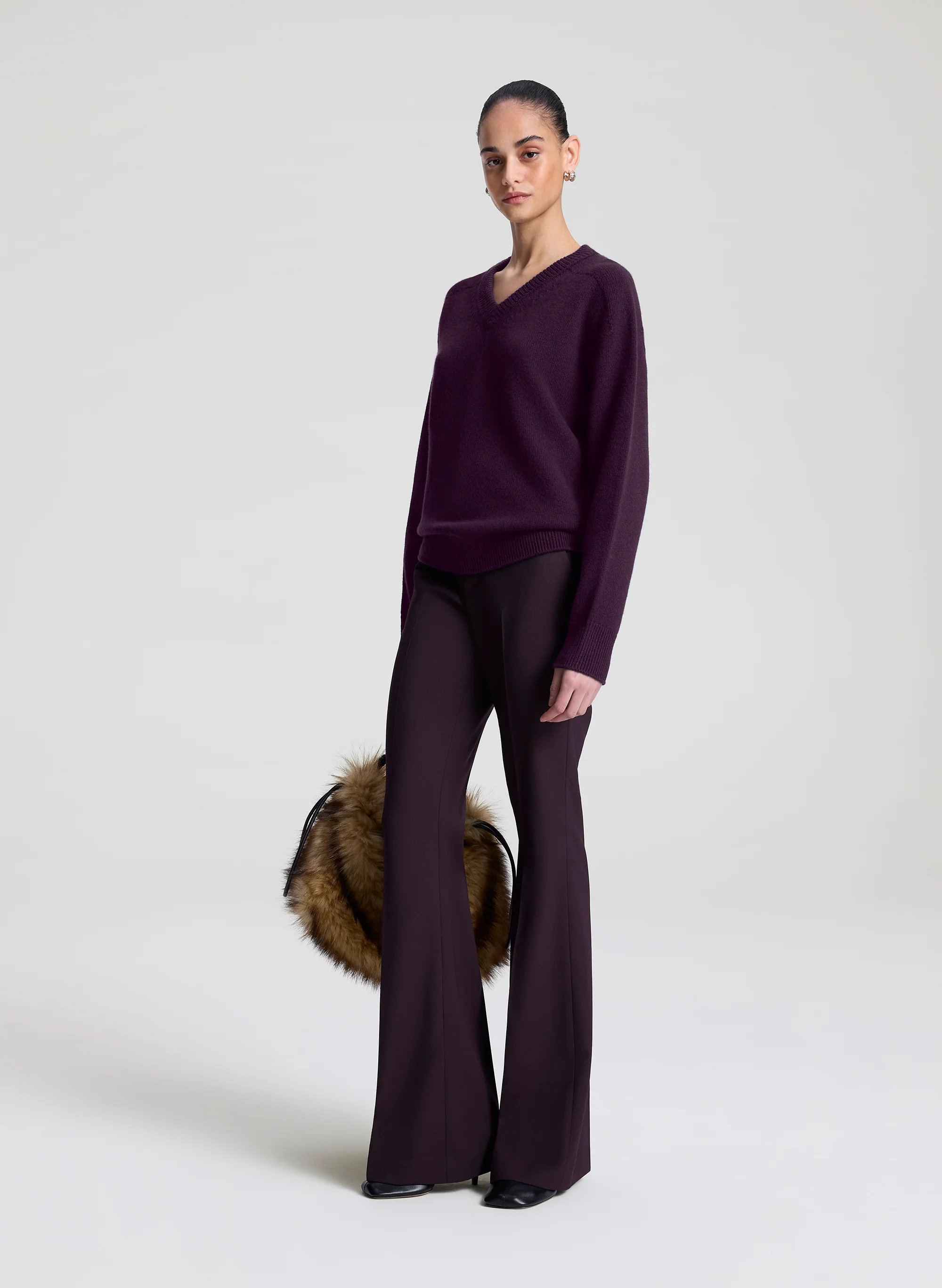 Calven Cashmere V Neck Sweater - Image 4