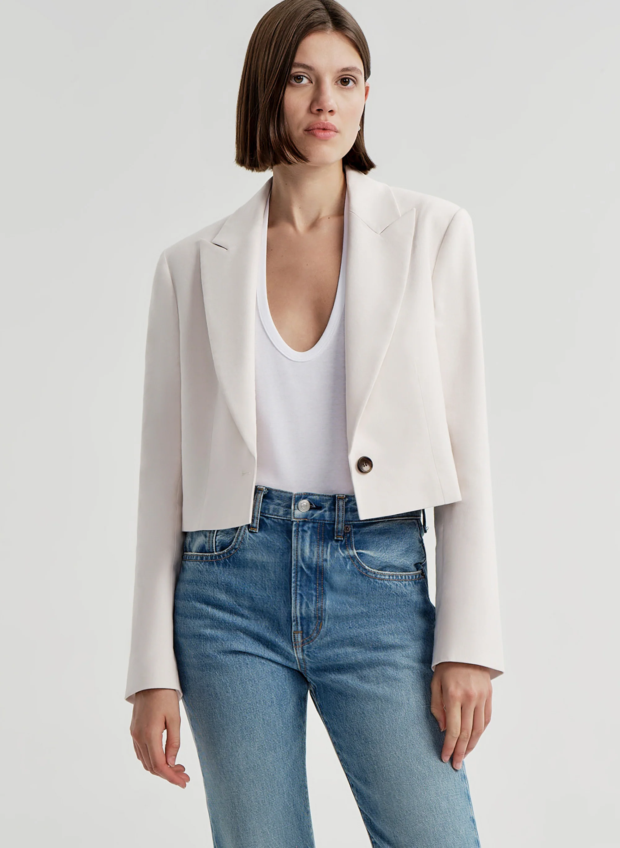 Cam Cropped Linen Jacket