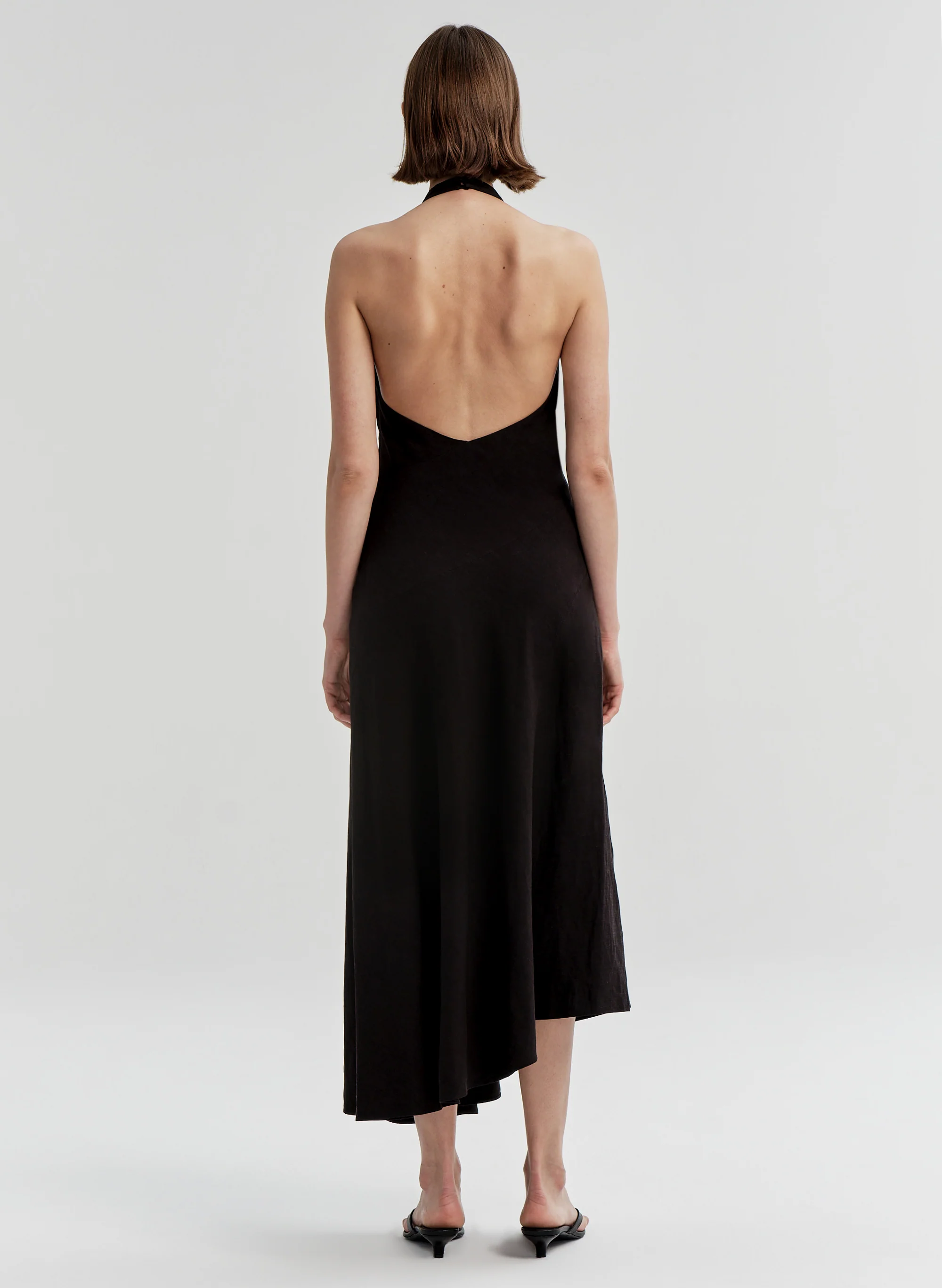 Celina Linen Halter Midi Dress - Image 2