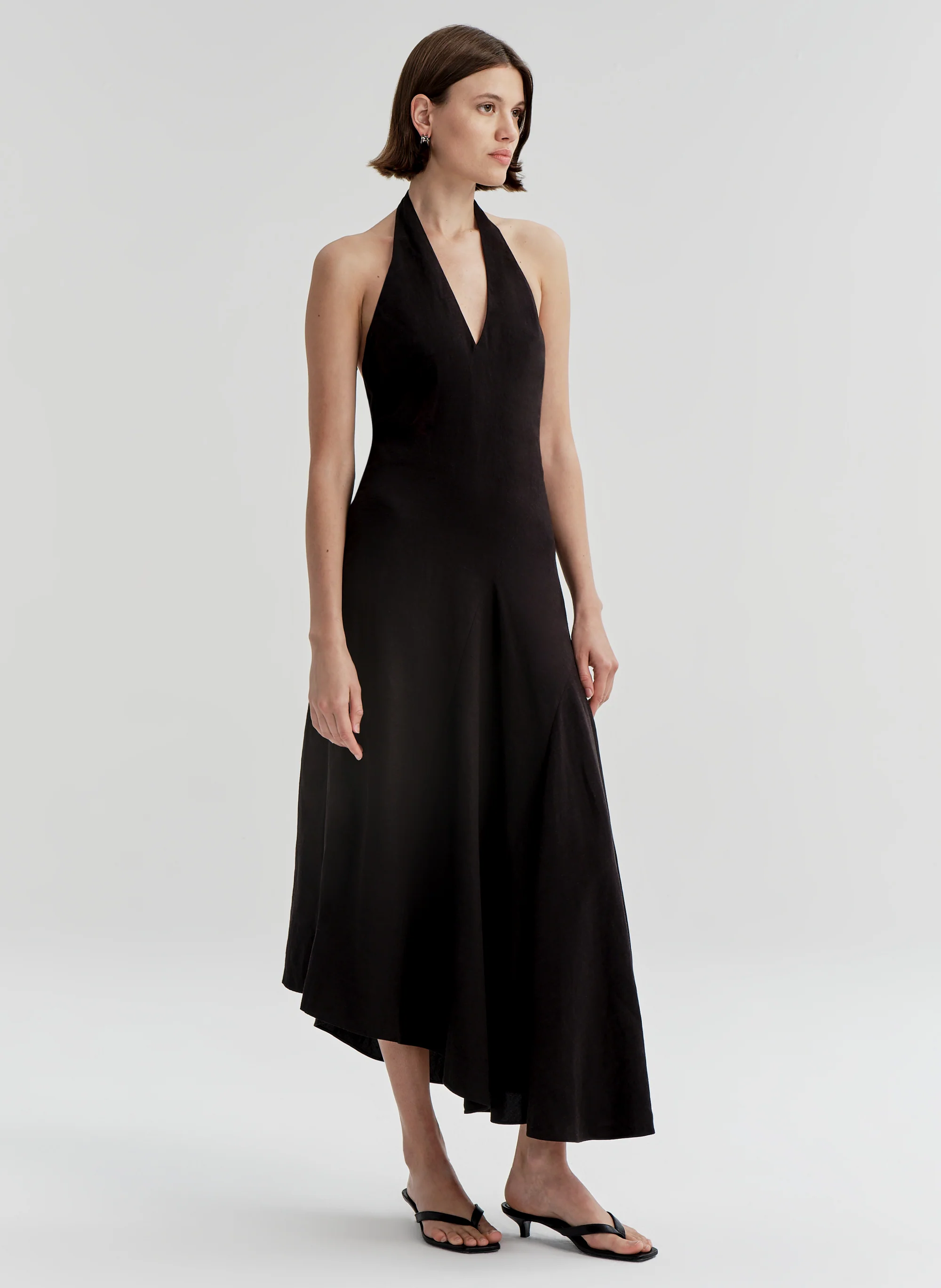 Celina Linen Halter Midi Dress - Image 4