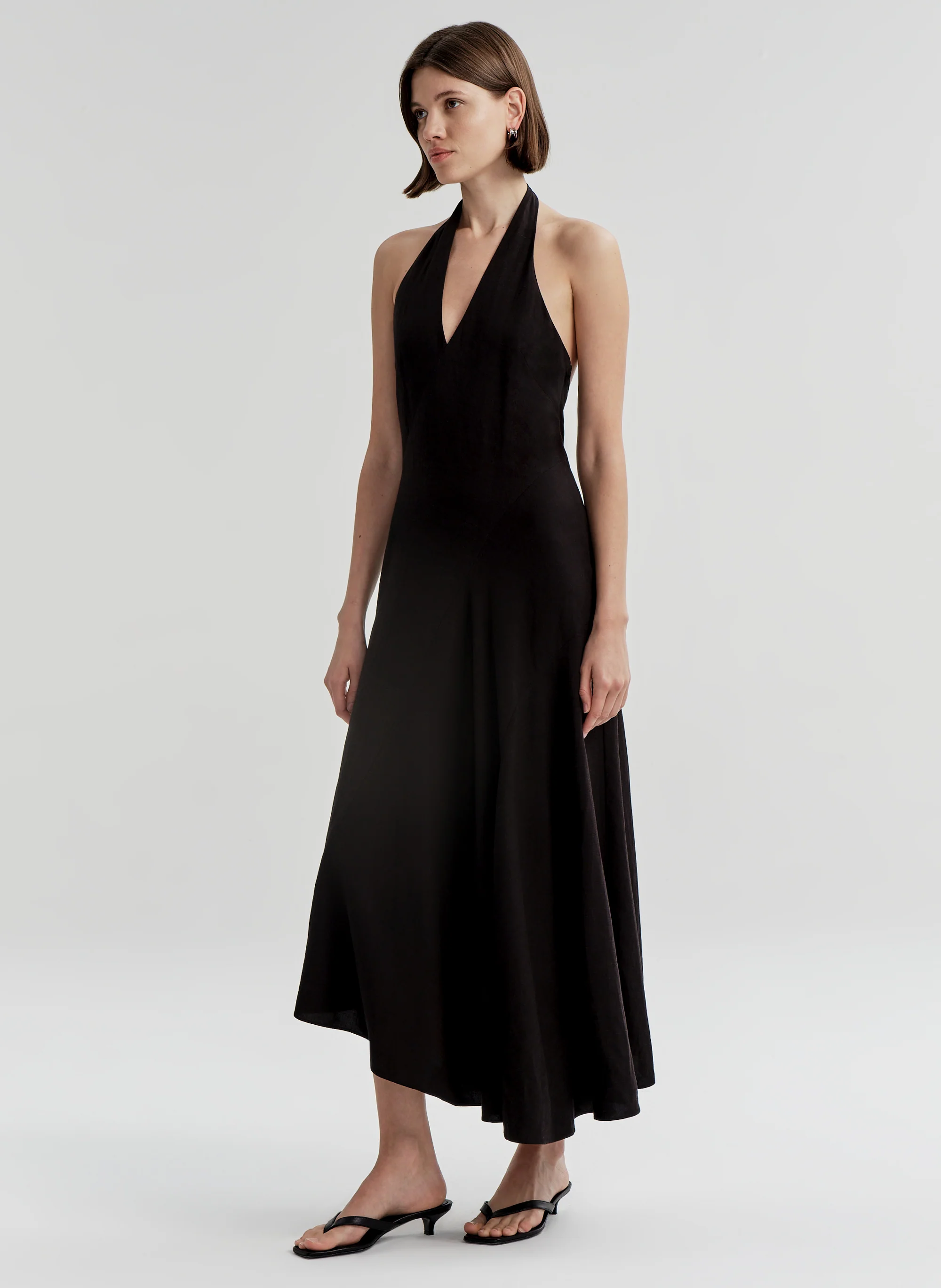 Celina Linen Halter Midi Dress - Image 5