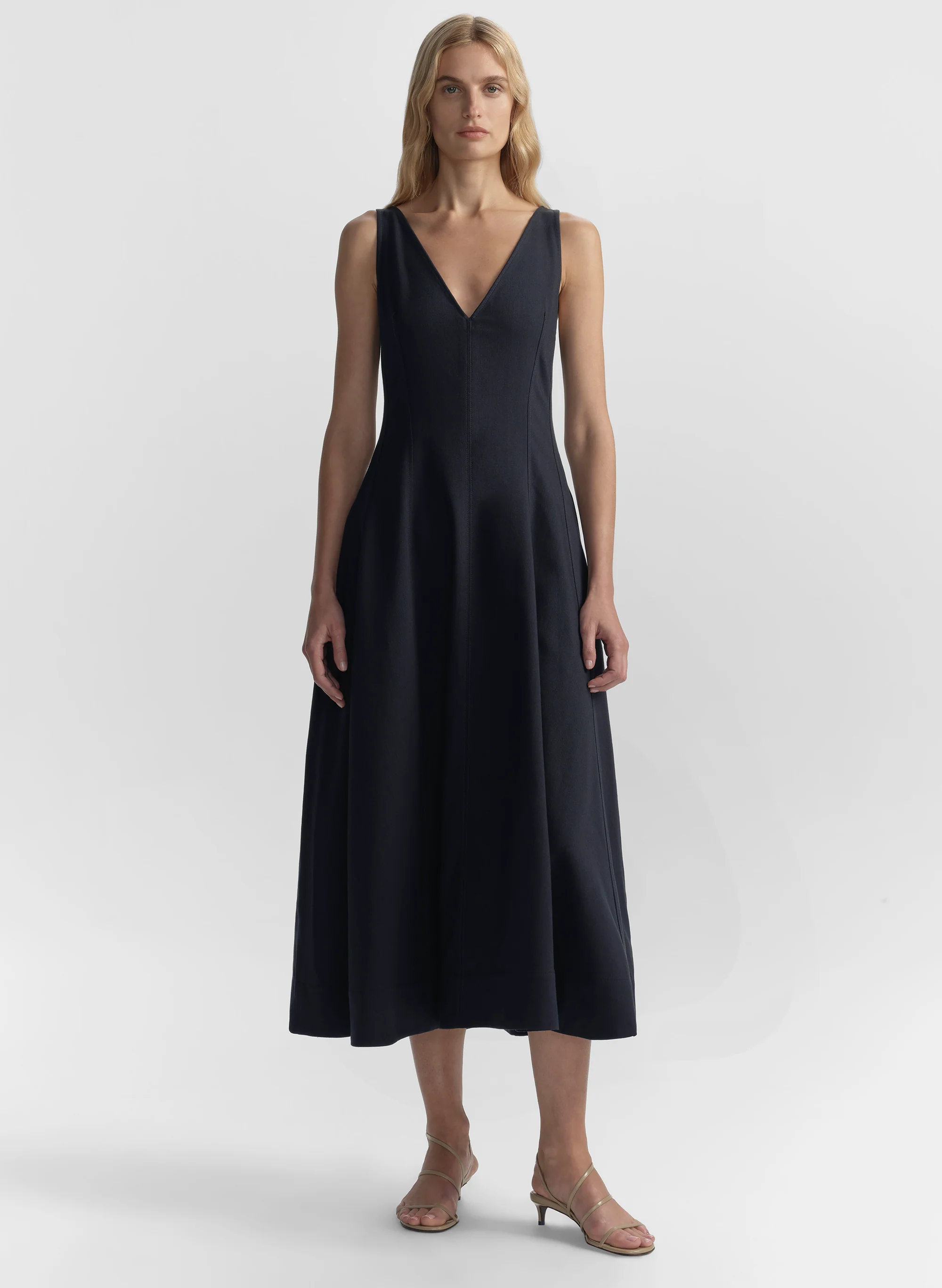 Clara Stretch Cotton Midi Dress