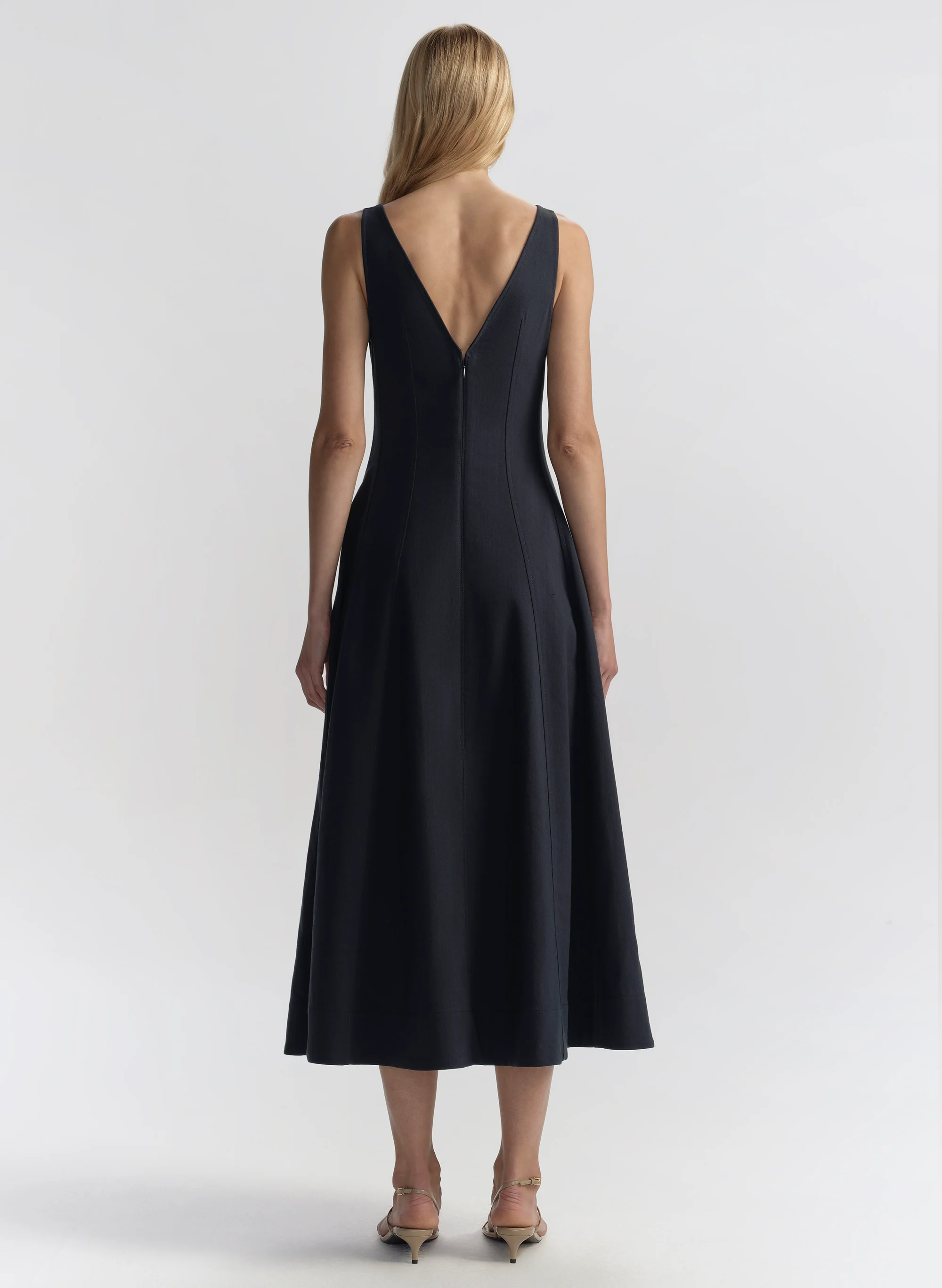Clara Stretch Cotton Midi Dress - Image 5