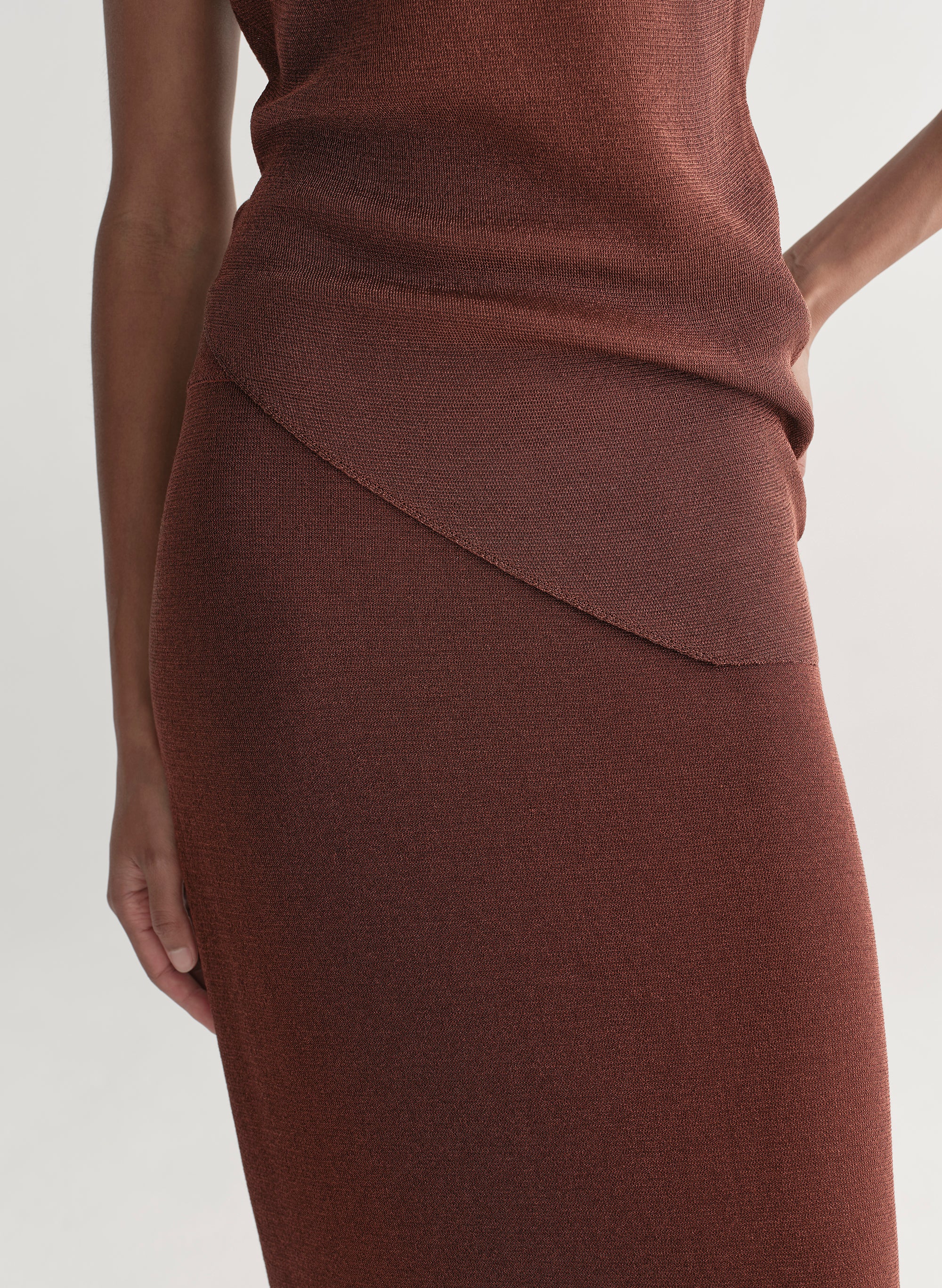 Clover Metallic Knit Midi Skirt - Image 2