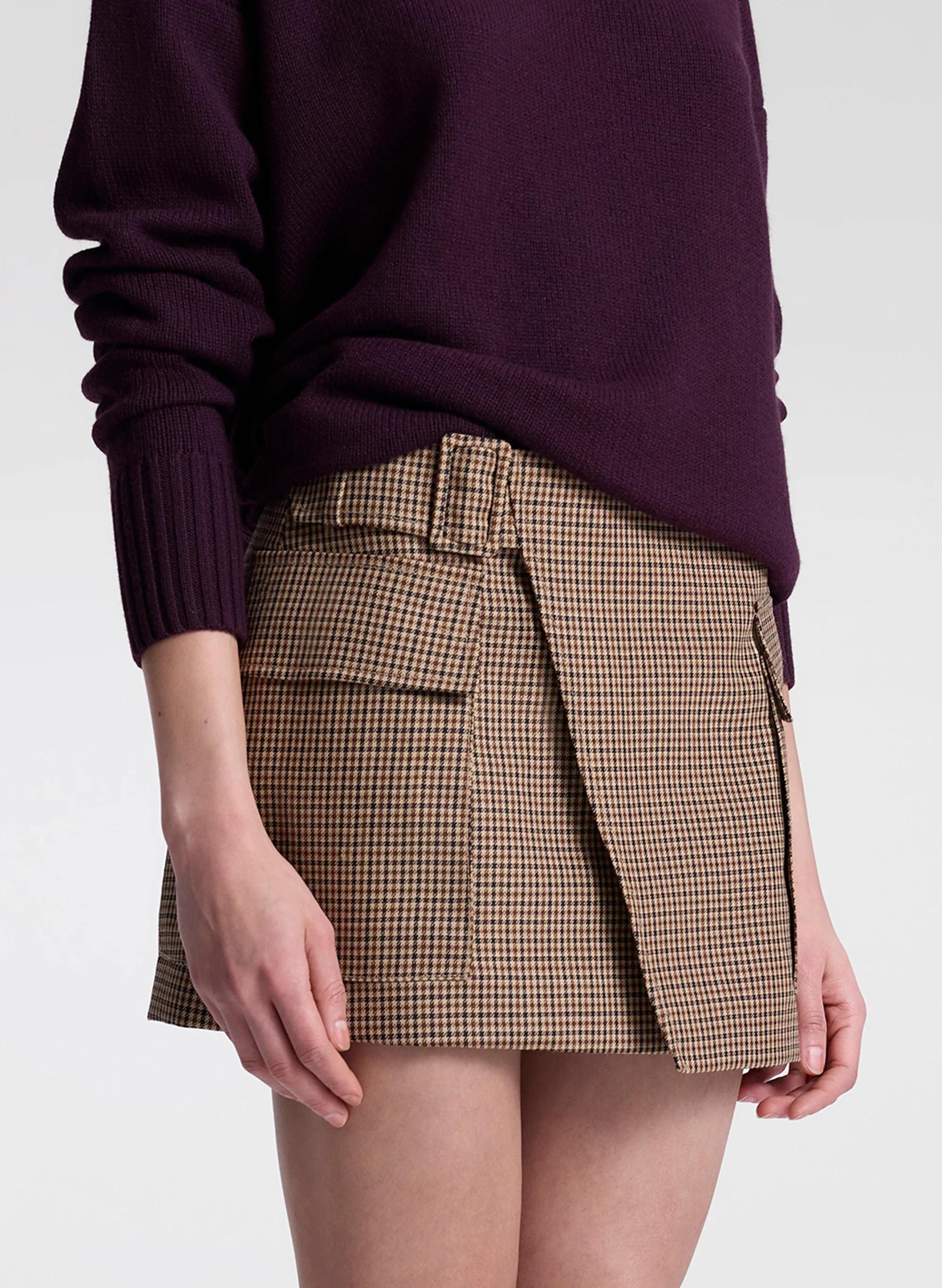 Conan Wool Tailored Mini Skirt - Image 2