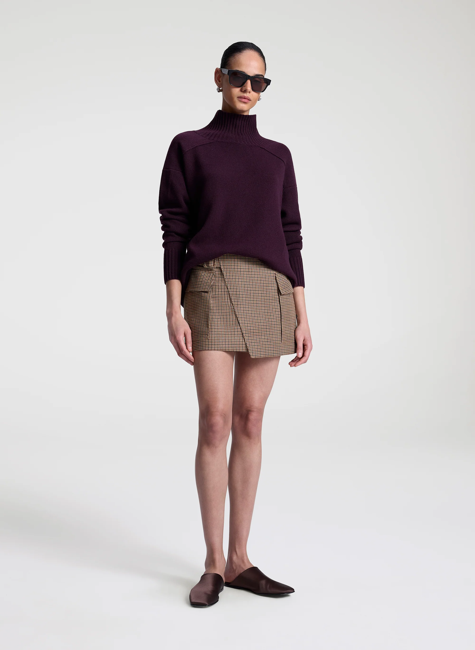 Conan Wool Tailored Mini Skirt - Image 3