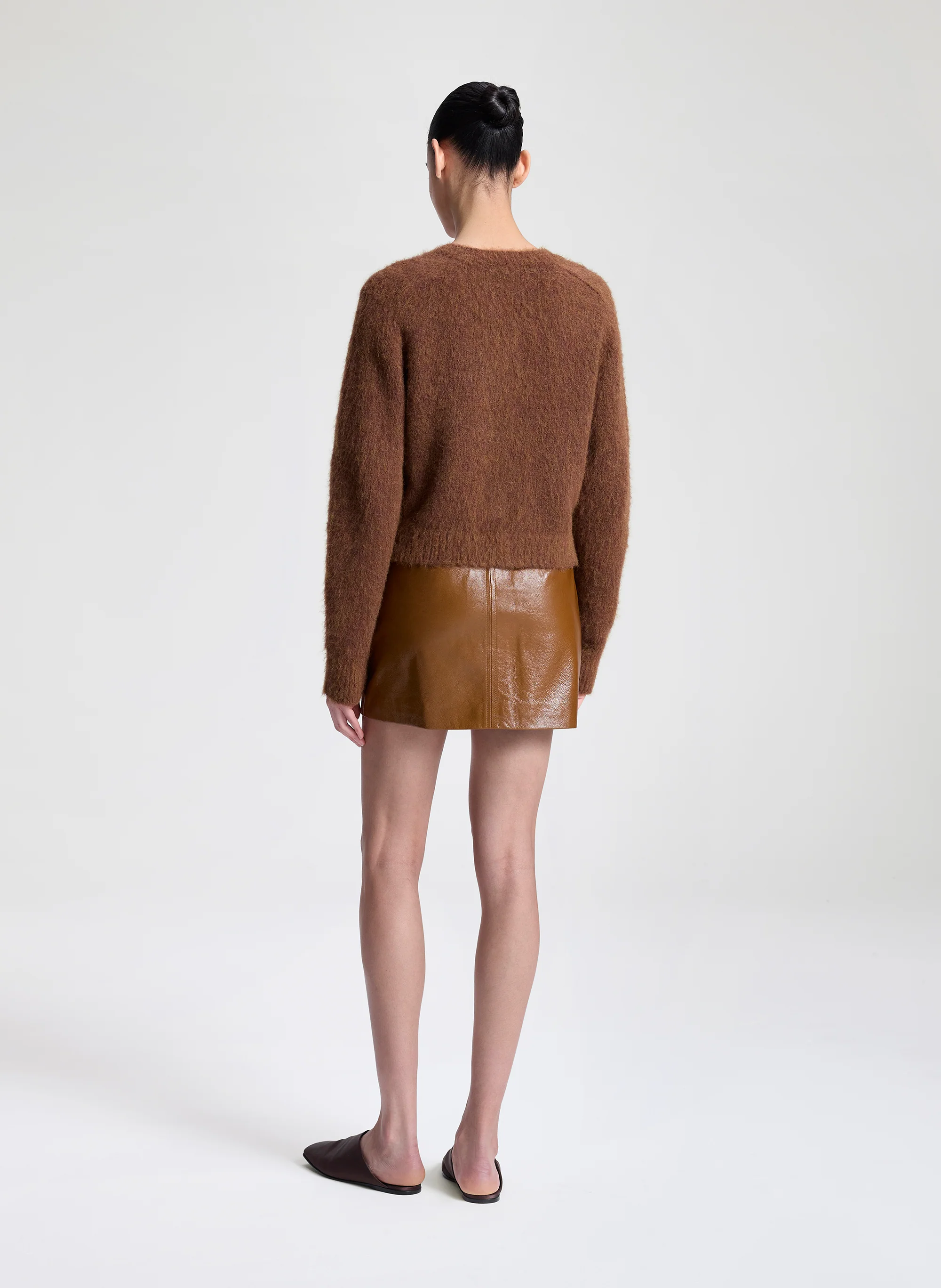 Cowan Glossy Leather Mini Skirt - Image 5