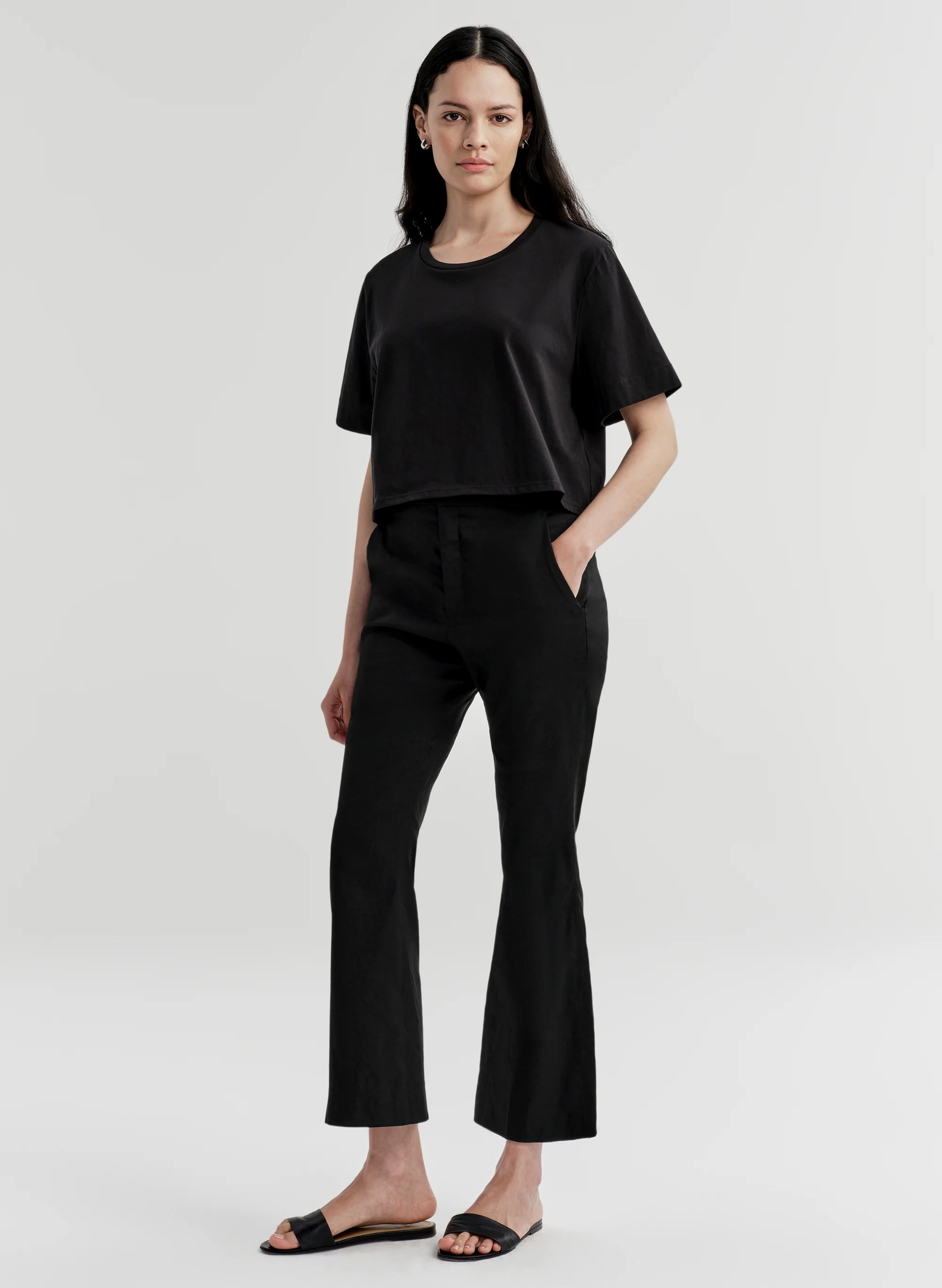 Cropped Sophie Linen Pant - Image 4