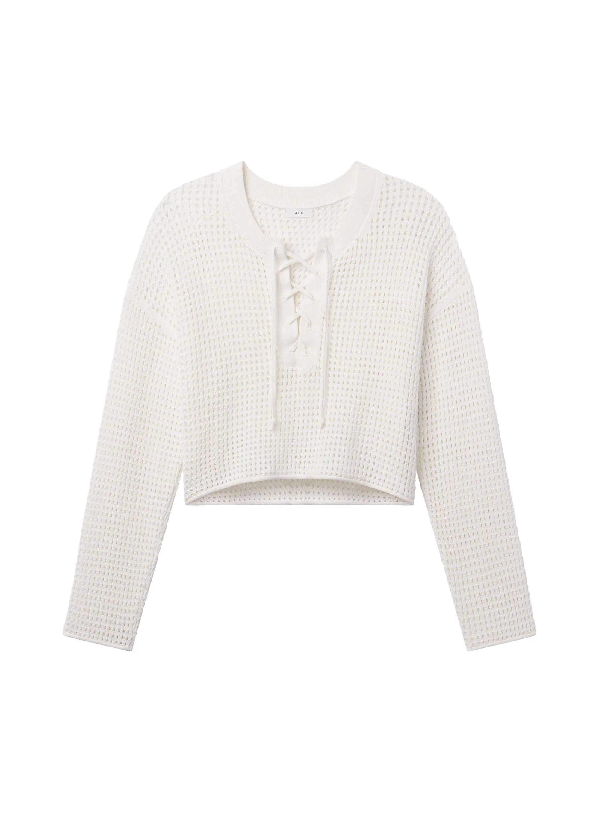 Dana Cotton Pointelle Sweater - Image 6