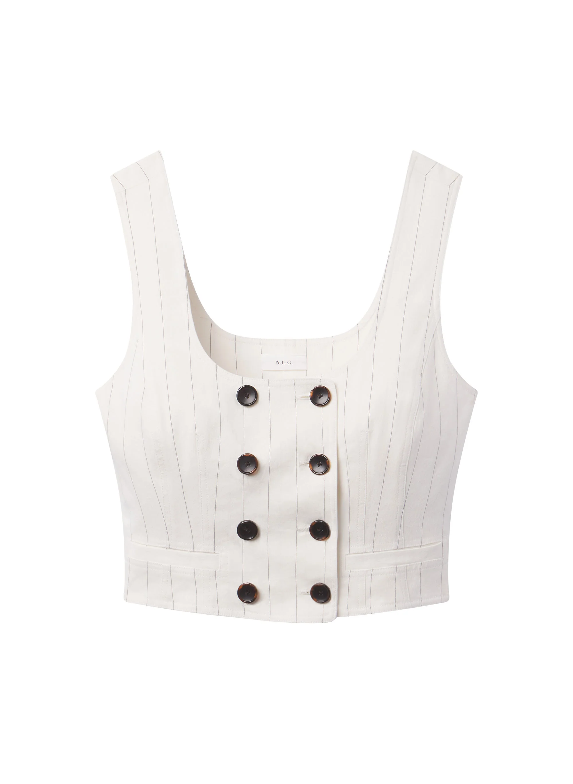 Darcy Linen Pinstripe Top - Image 6
