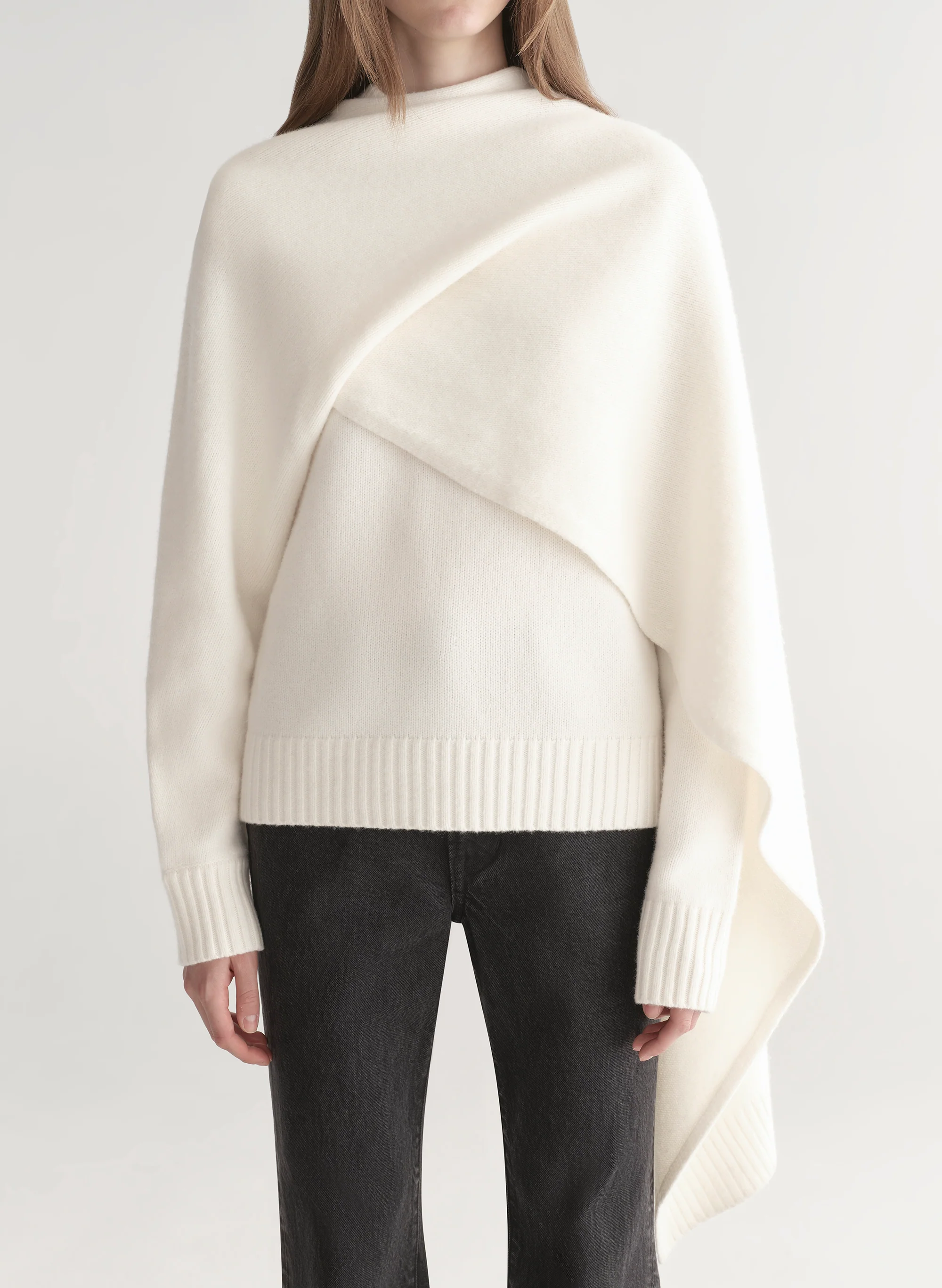 Davin Draped Wool Sweater - Image 2