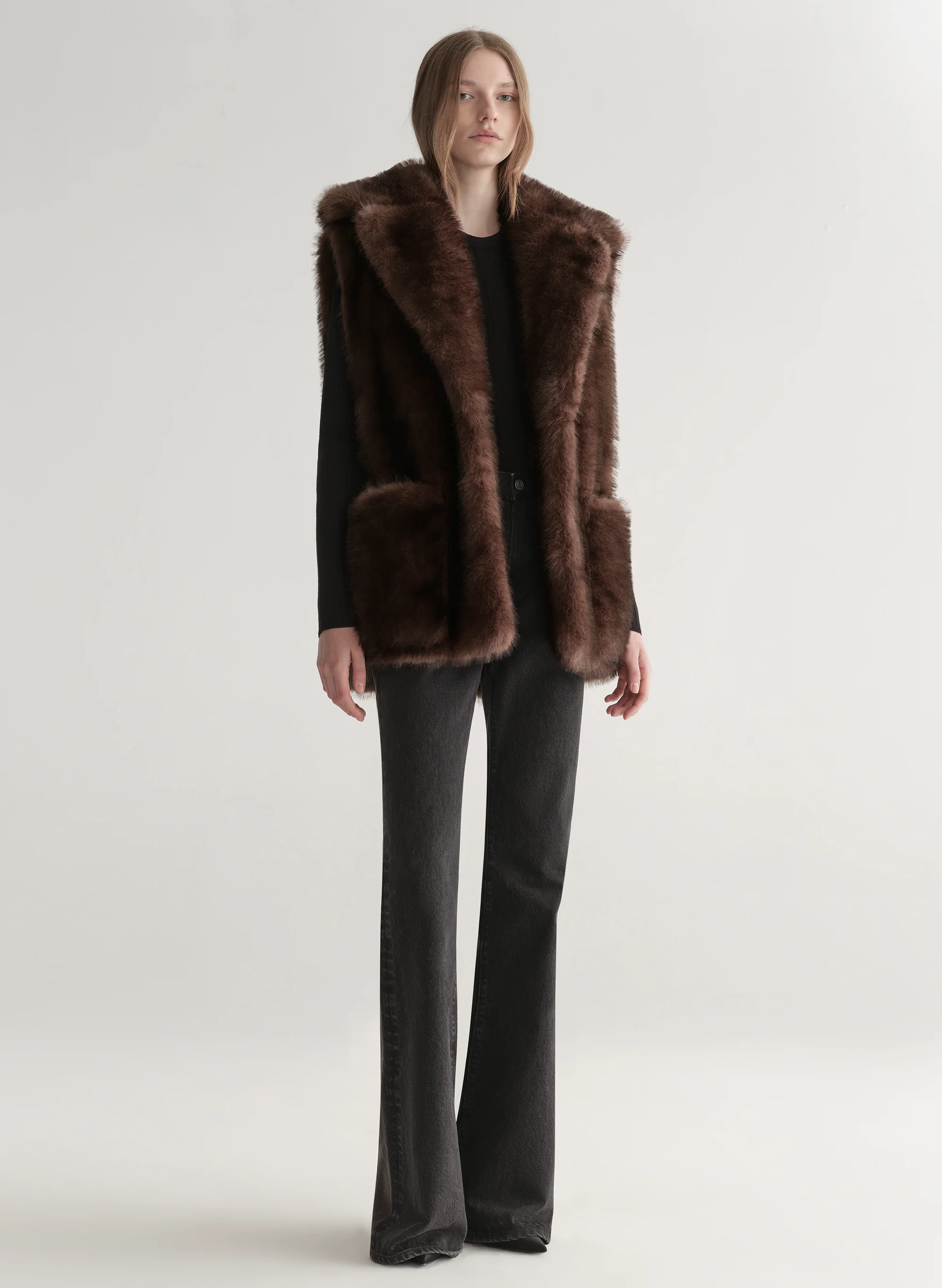 Devon Faux Fur Vest - Image 2