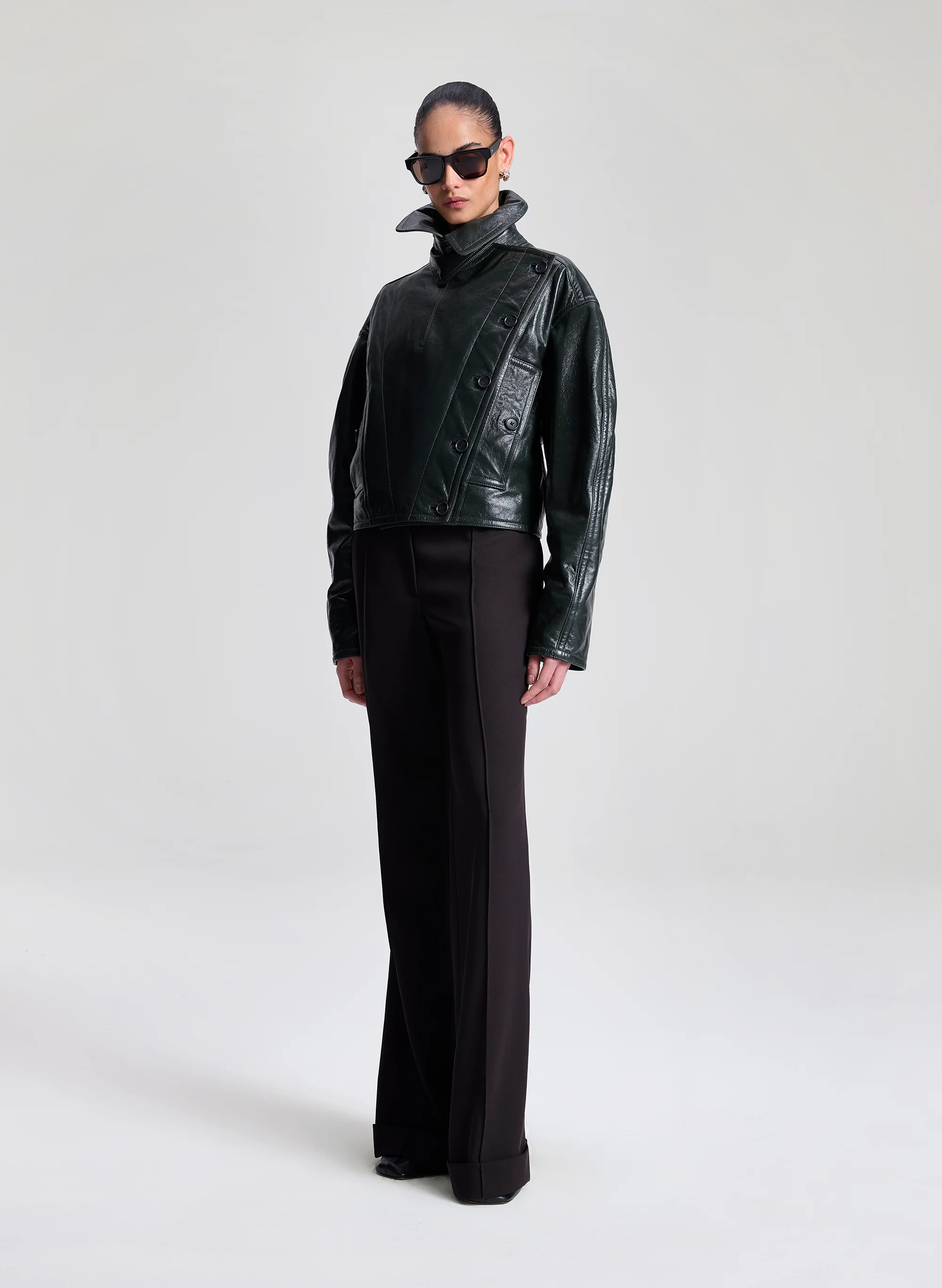 Eli Glossy Leather Jacket - Image 4