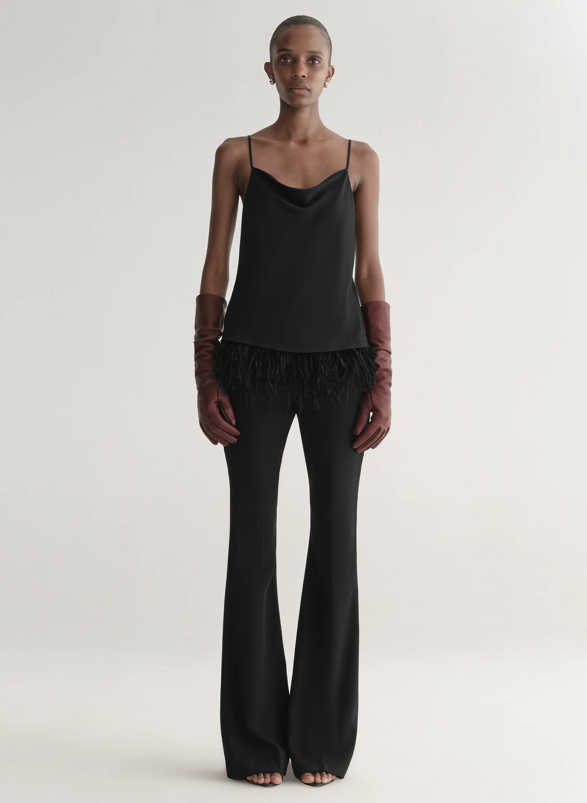 Eliza Feather Trimmed Camisole Top - Image 3