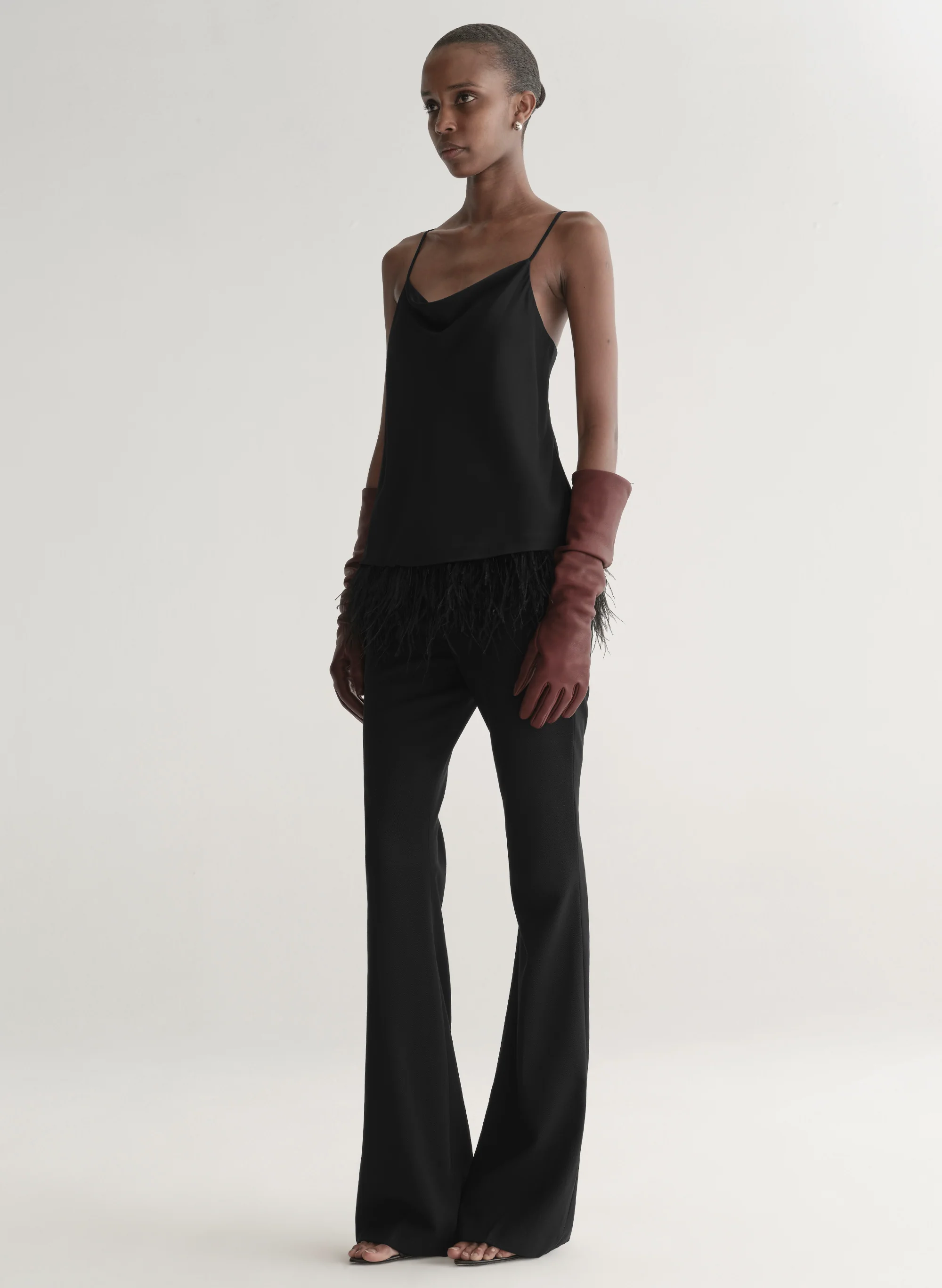 Eliza Feather Trimmed Camisole Top - Image 4