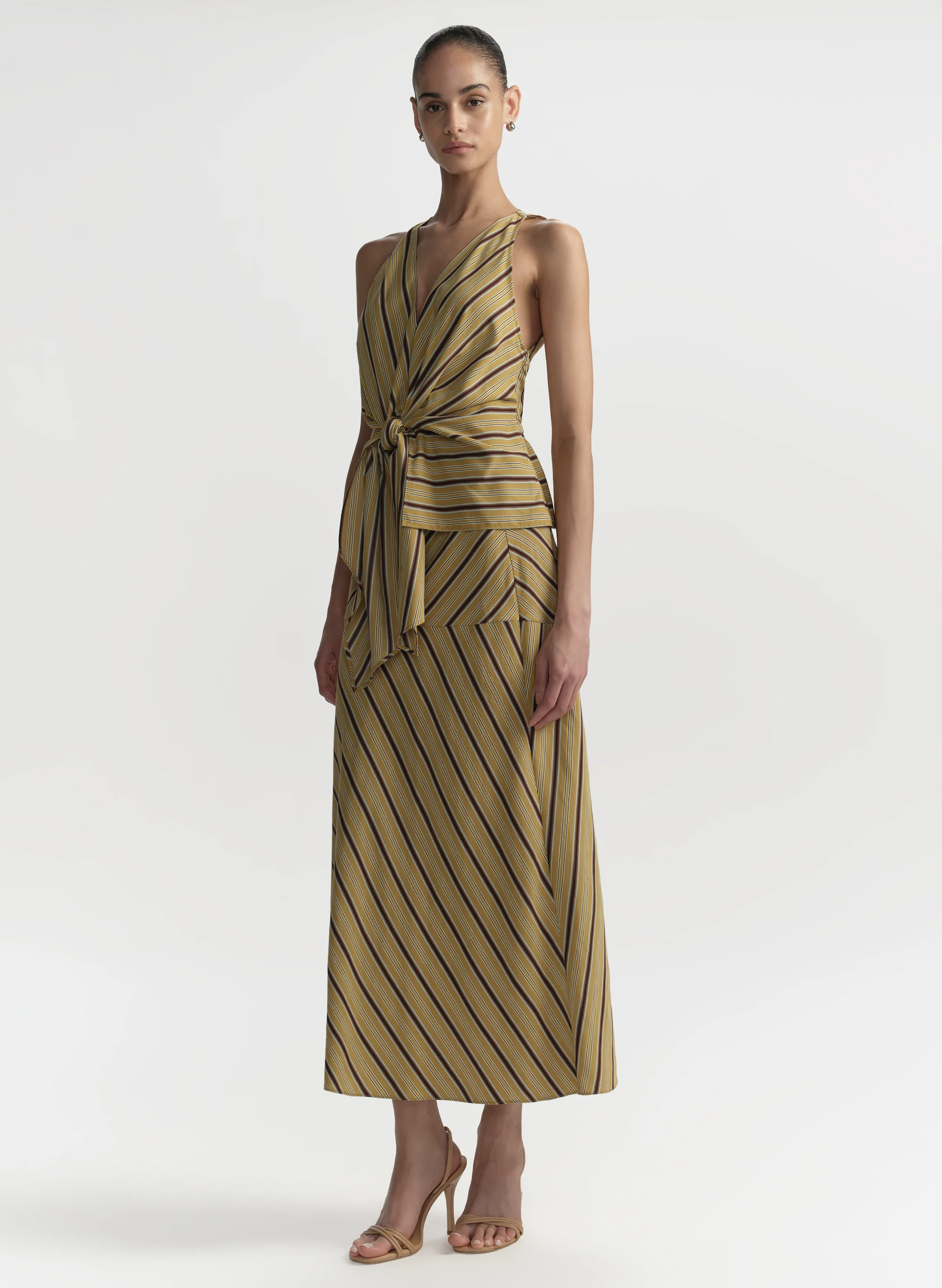 Elle Tie Front Striped Top - Image 4