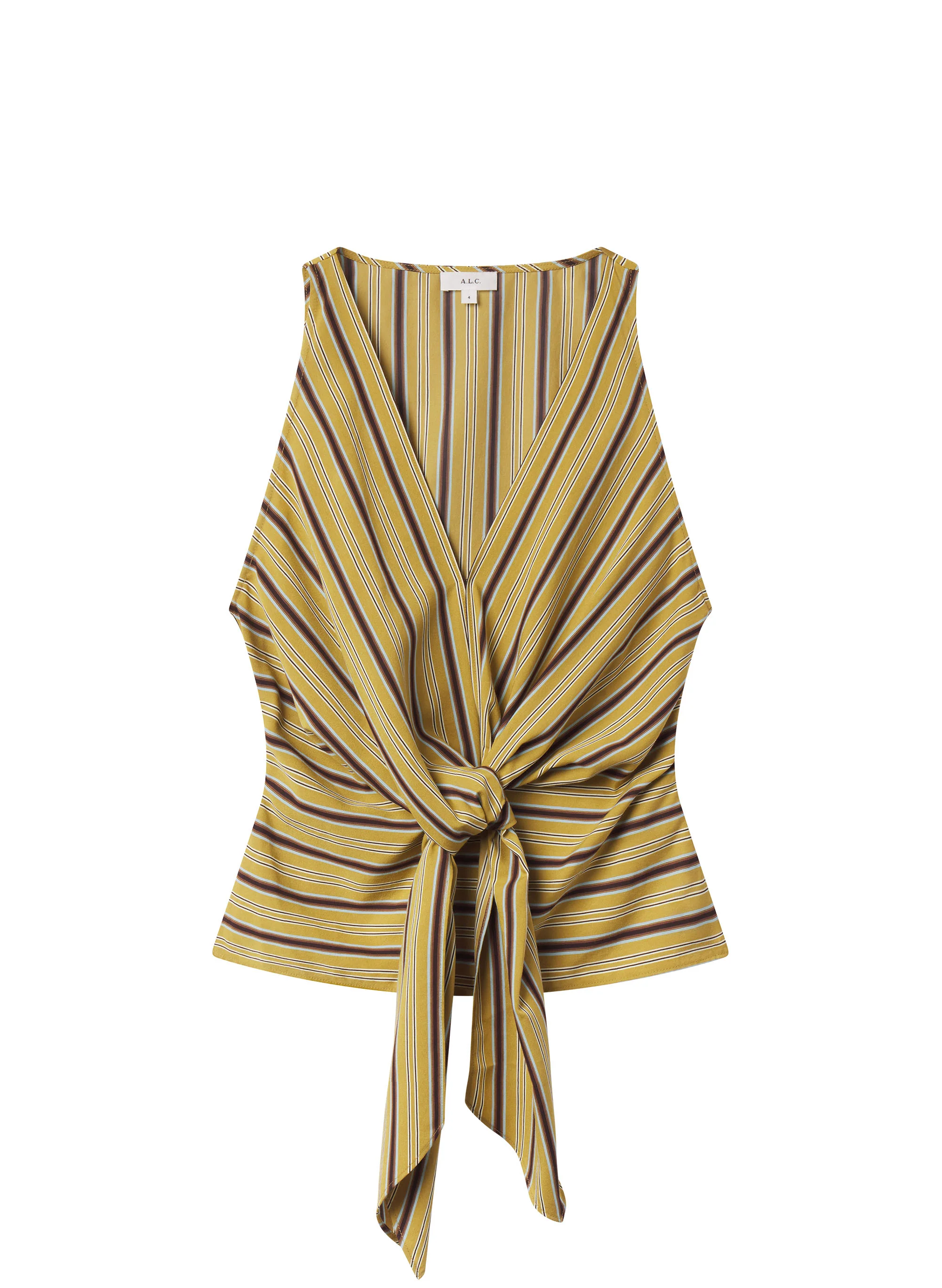 Elle Tie Front Striped Top - Image 6