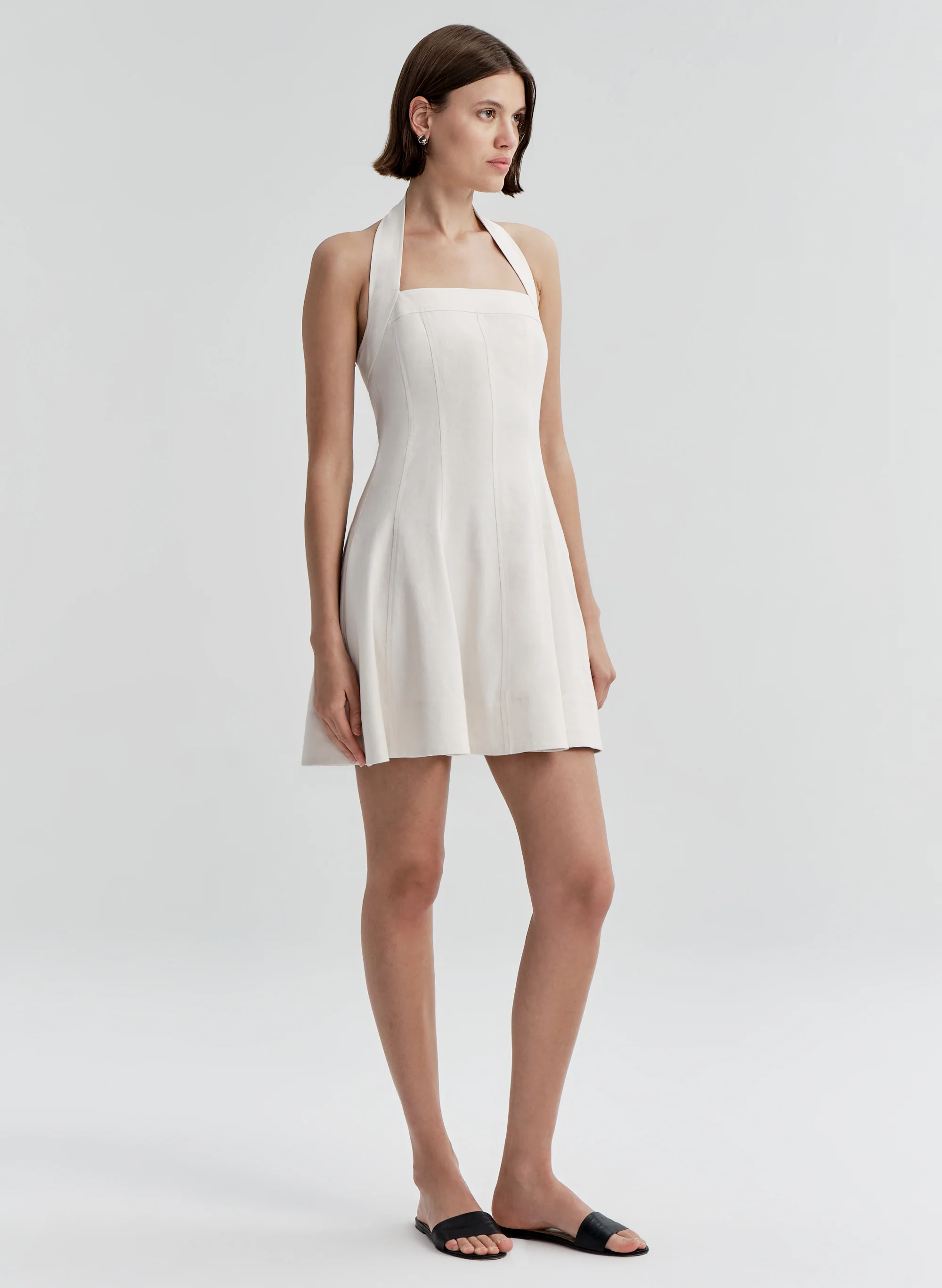 Elli Linen Mini Halter Dress - Image 3