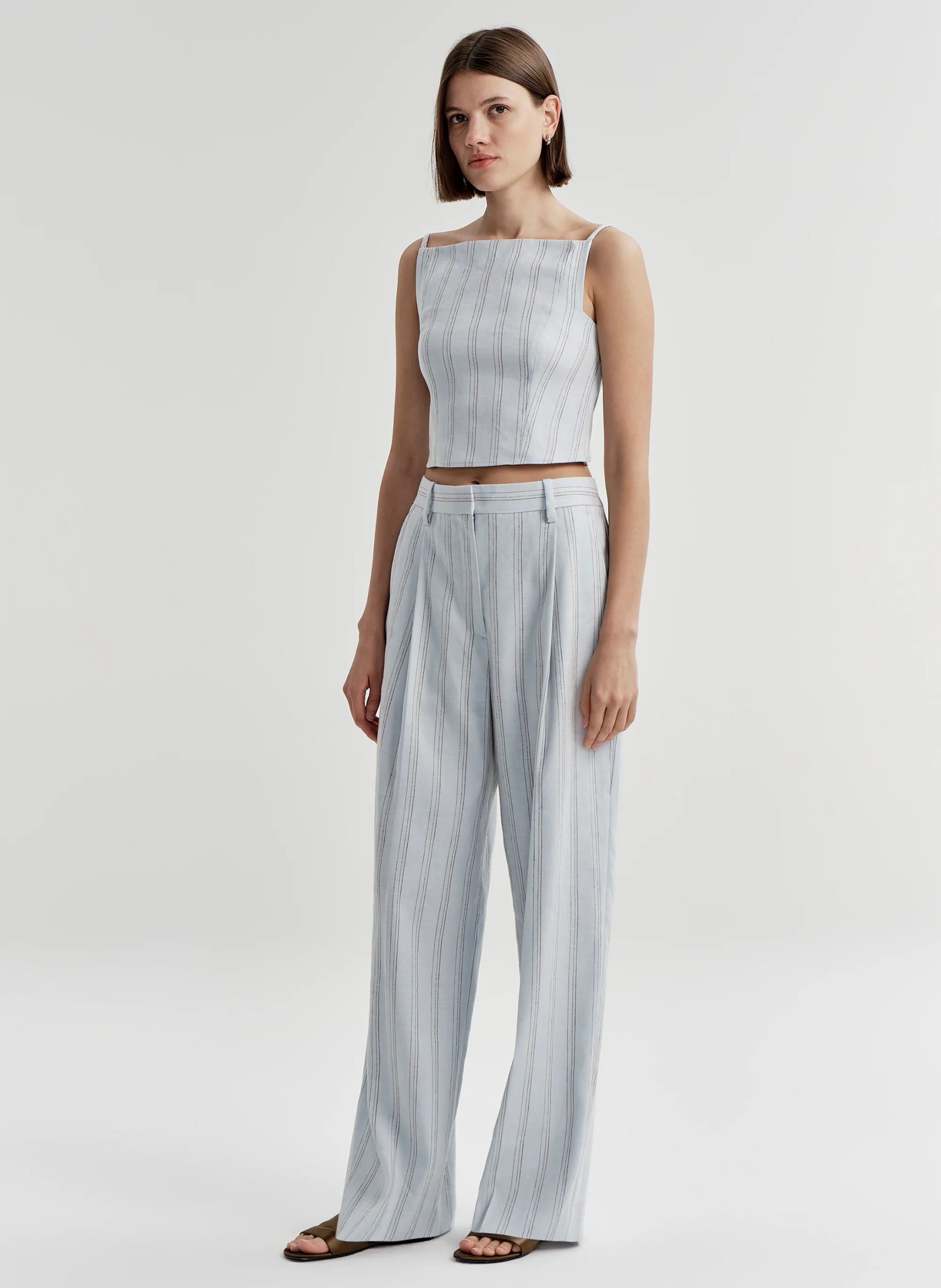 Elliott Linen Pinstripe Top - Image 4