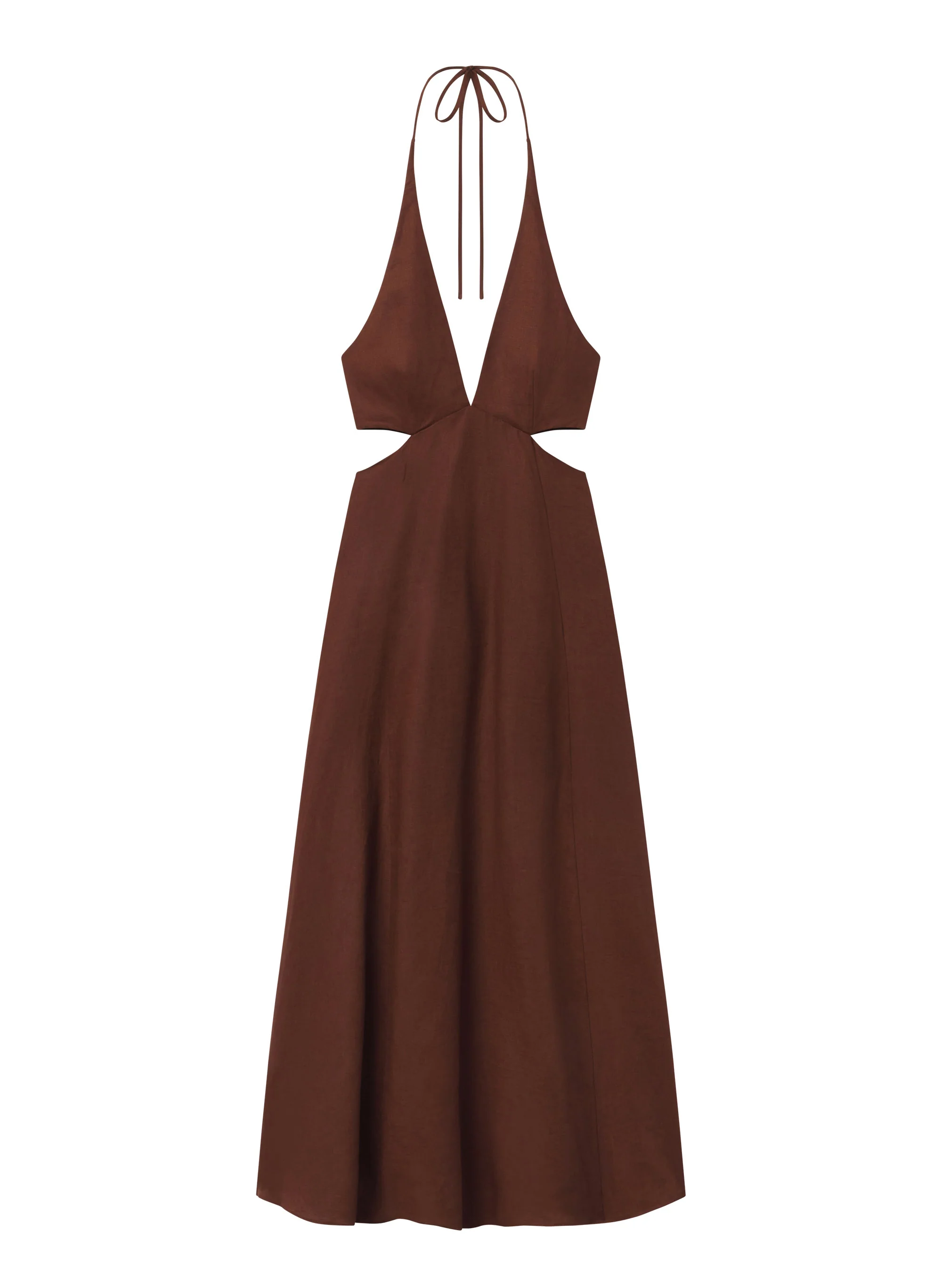 Evelena Tie-Back Linen Midi Dress - Image 7