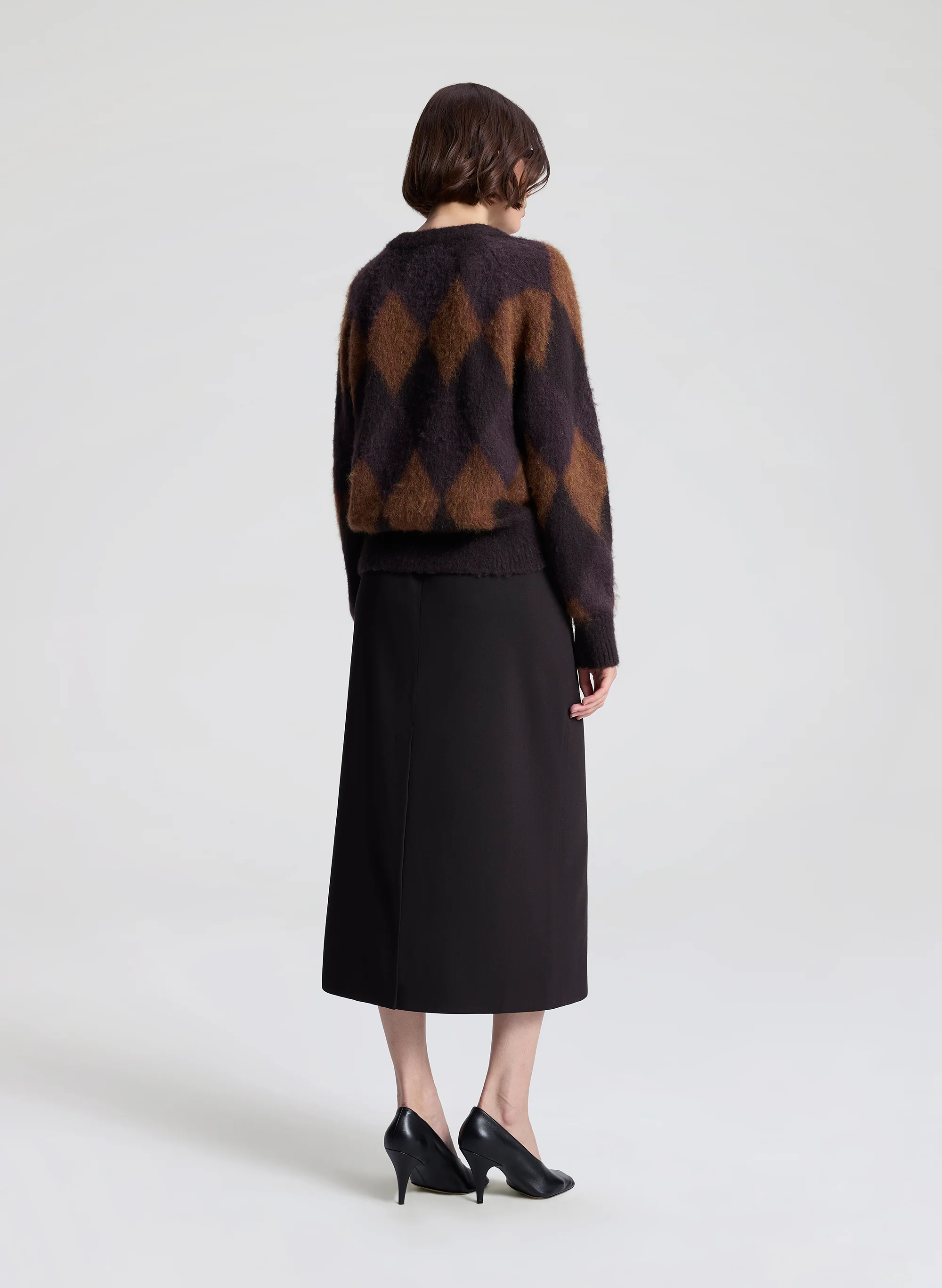 Ezra Brushed Alpaca Argyle Sweater - Image 5