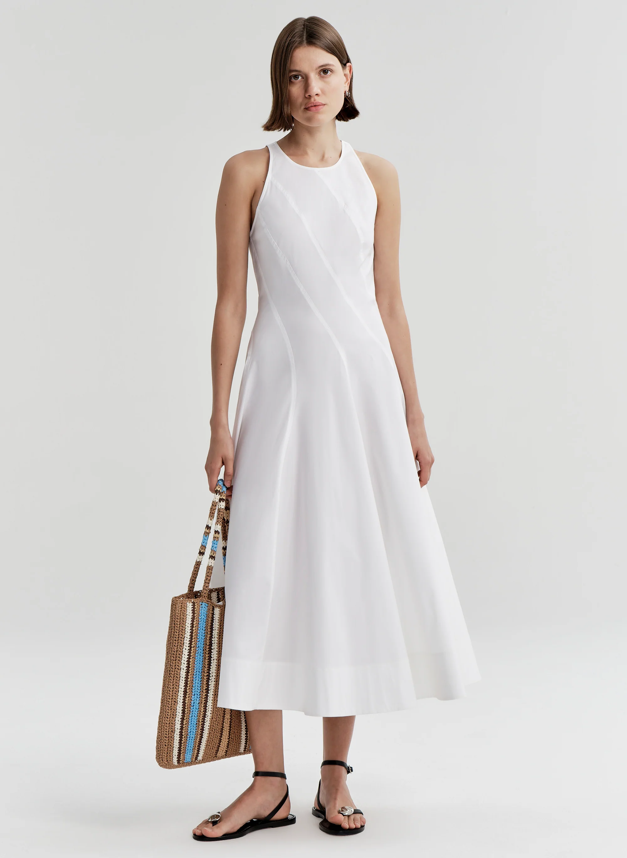 Gemma Stretch Cotton Midi Dress