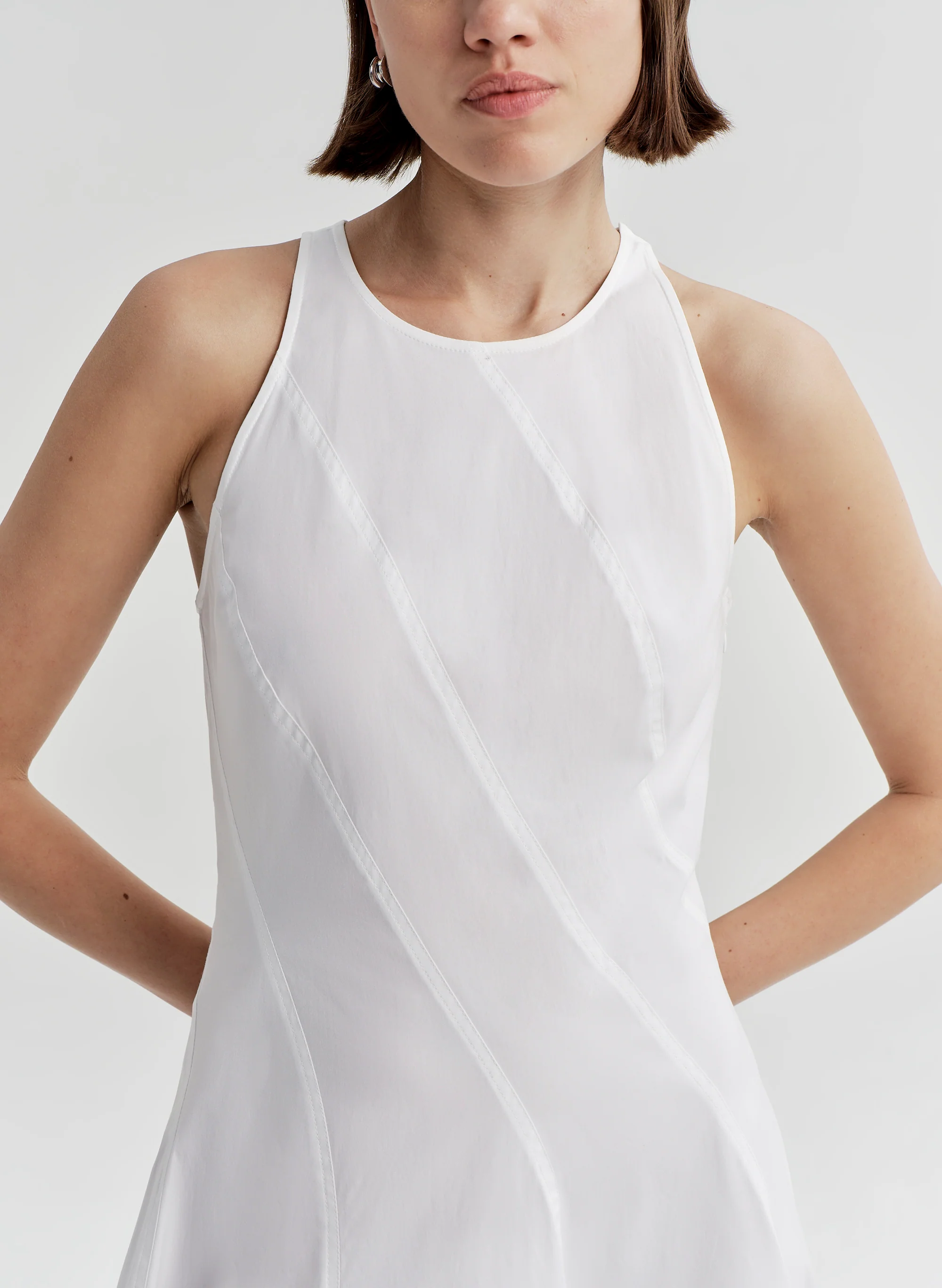 Gemma Stretch Cotton Midi Dress - Image 2