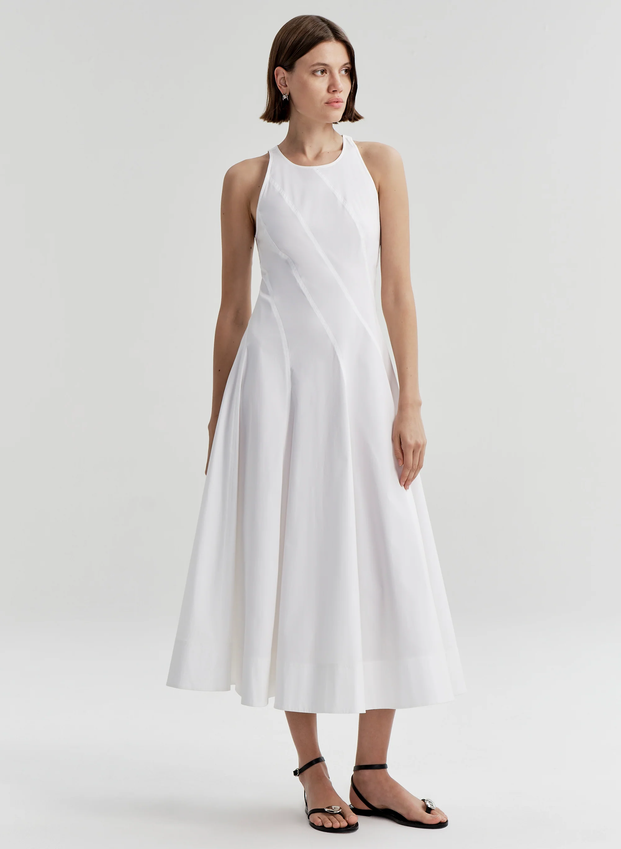 Gemma Stretch Cotton Midi Dress - Image 3