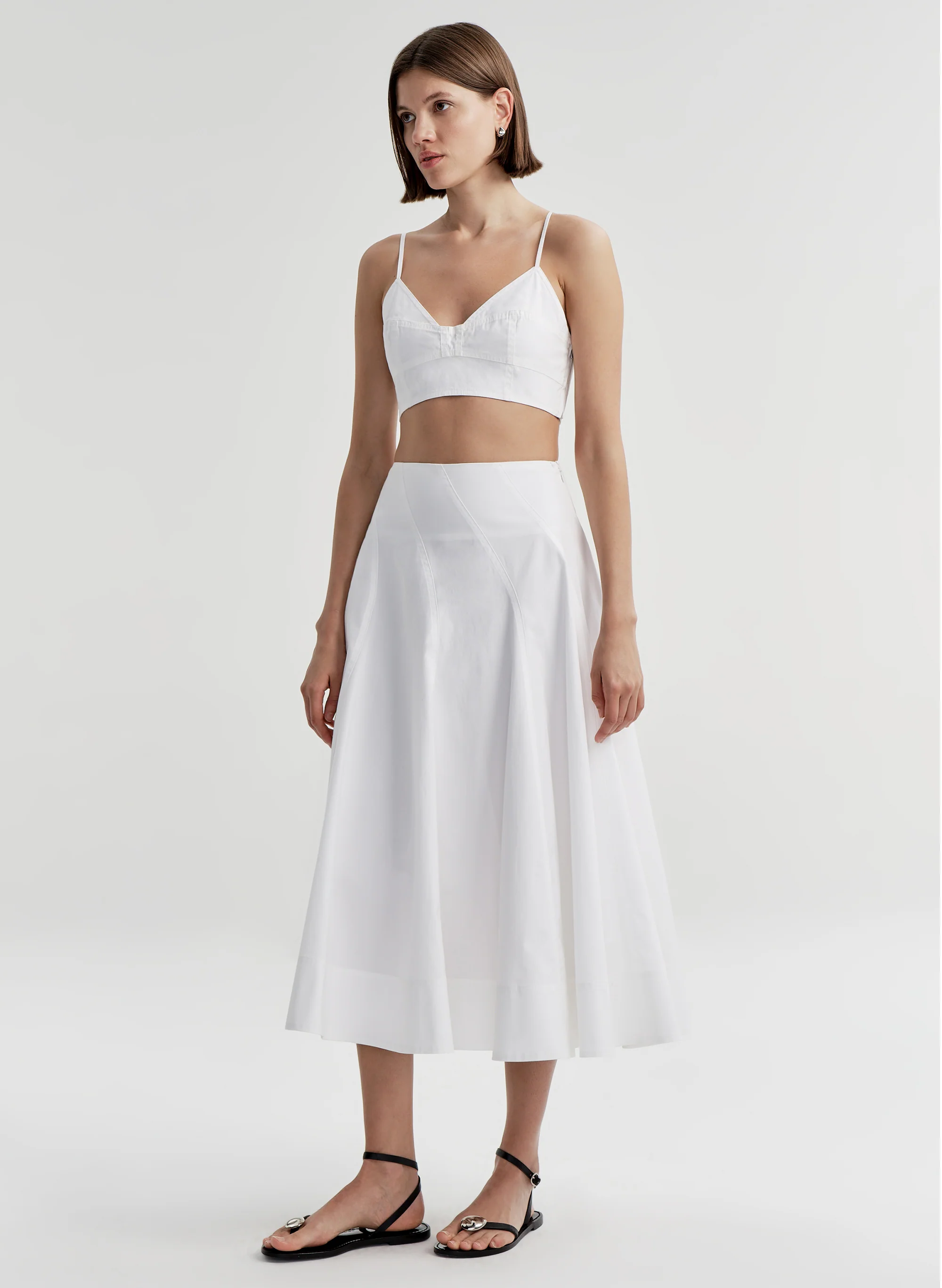 Gemma Stretch Cotton Midi Skirt - Image 4
