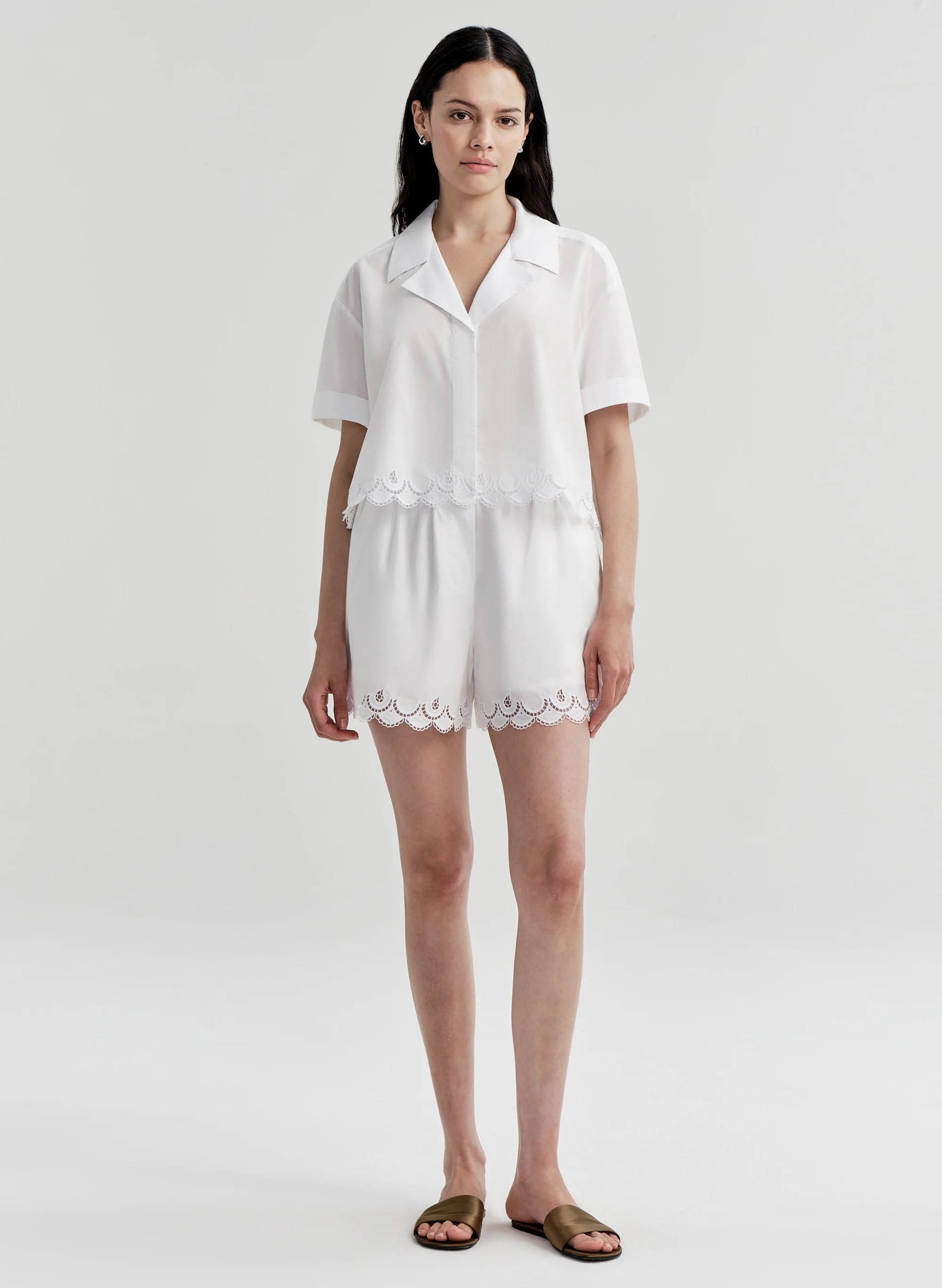 Gigi Embroidered Cotton Short