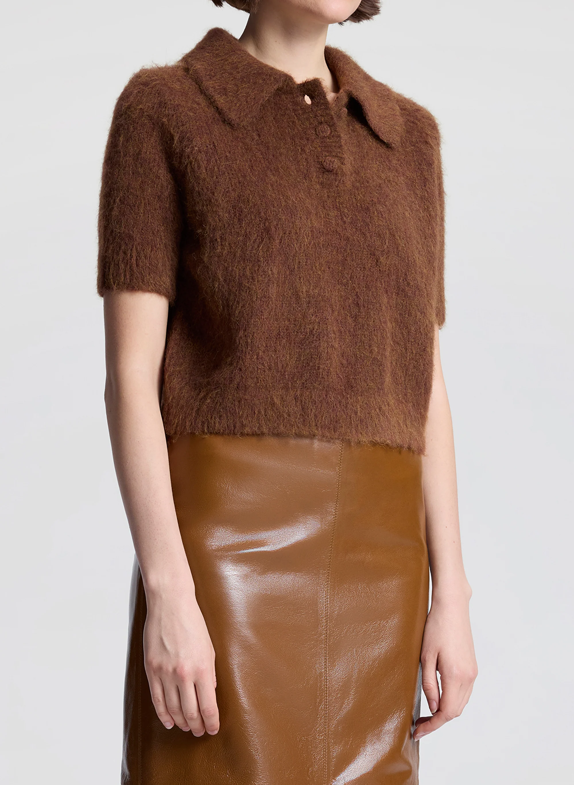 Gio Brushed Alpaca Polo Top - Image 2