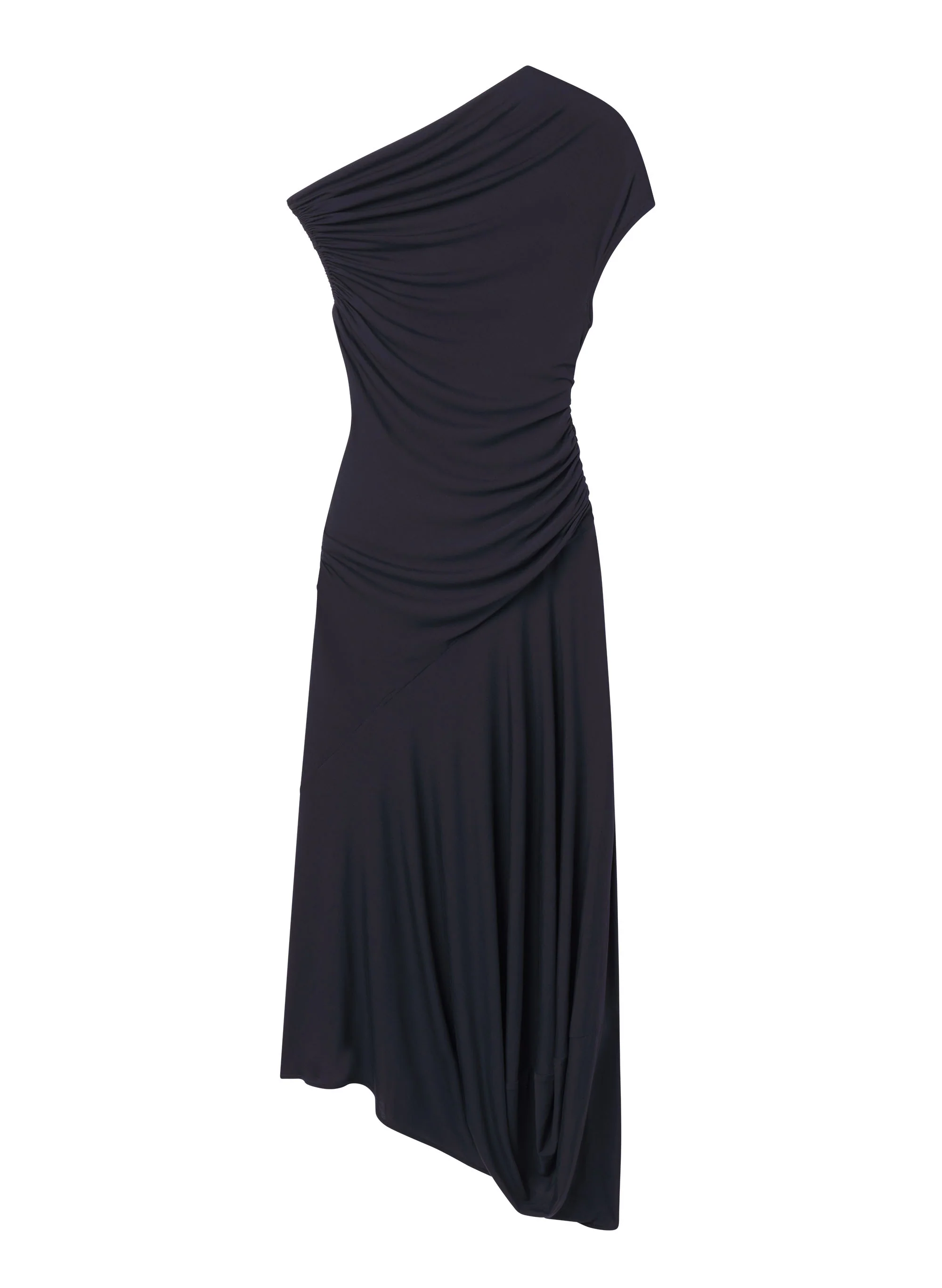 Halle One Shoulder Jersey Midi Dress - Image 6
