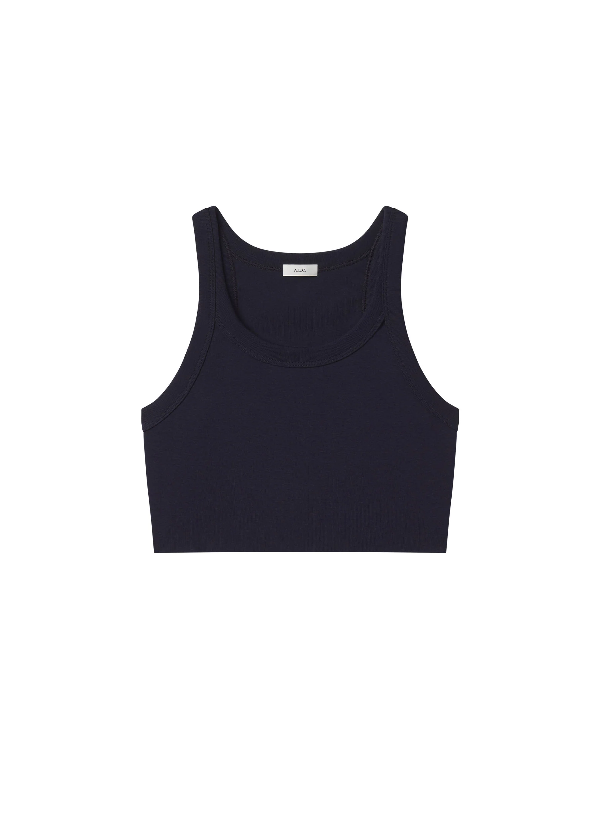Halsey Cropped Cotton Rib Tank - Image 6