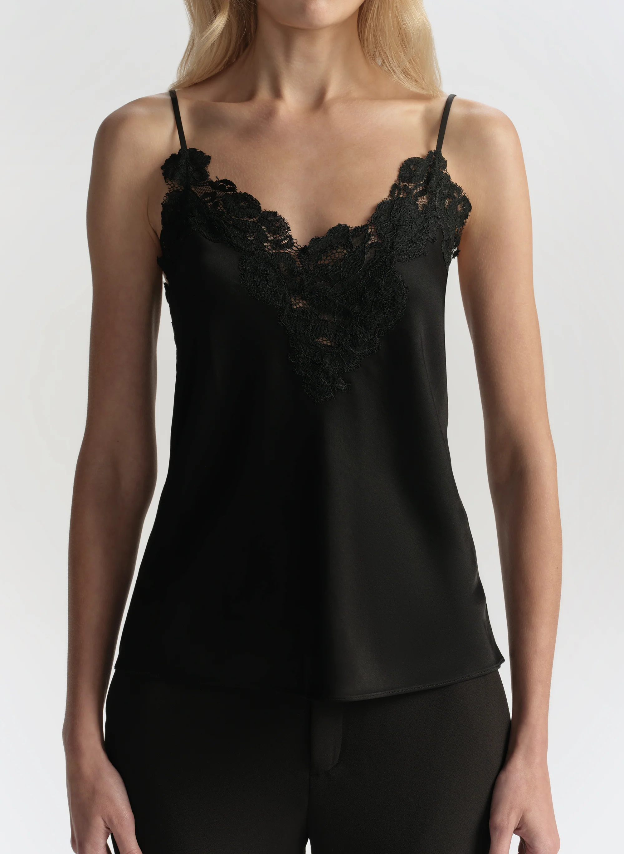Hana Satin And Lace Camisole Top - Image 2