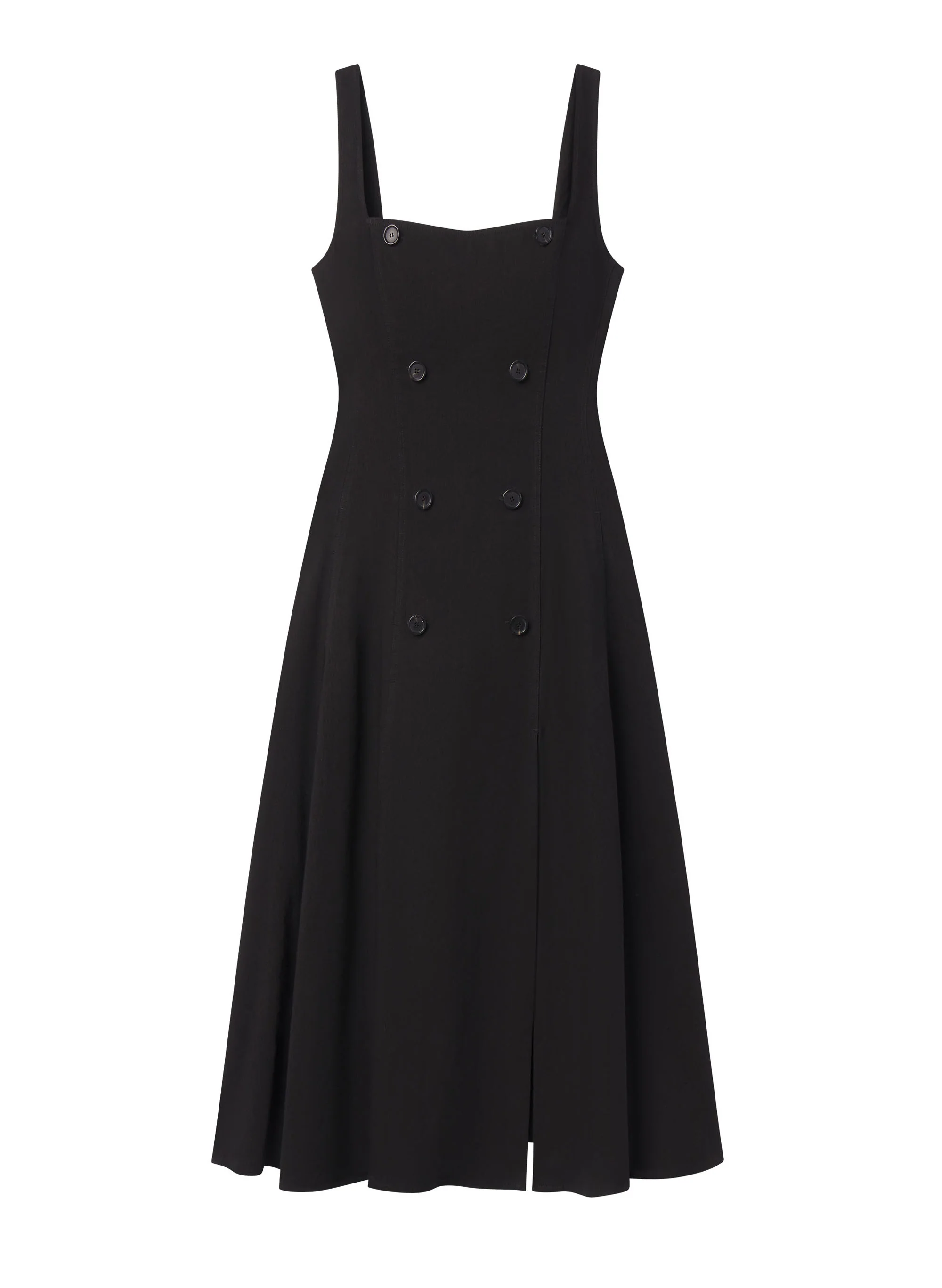 Hayes Button Front Linen Midi Dress - Image 6