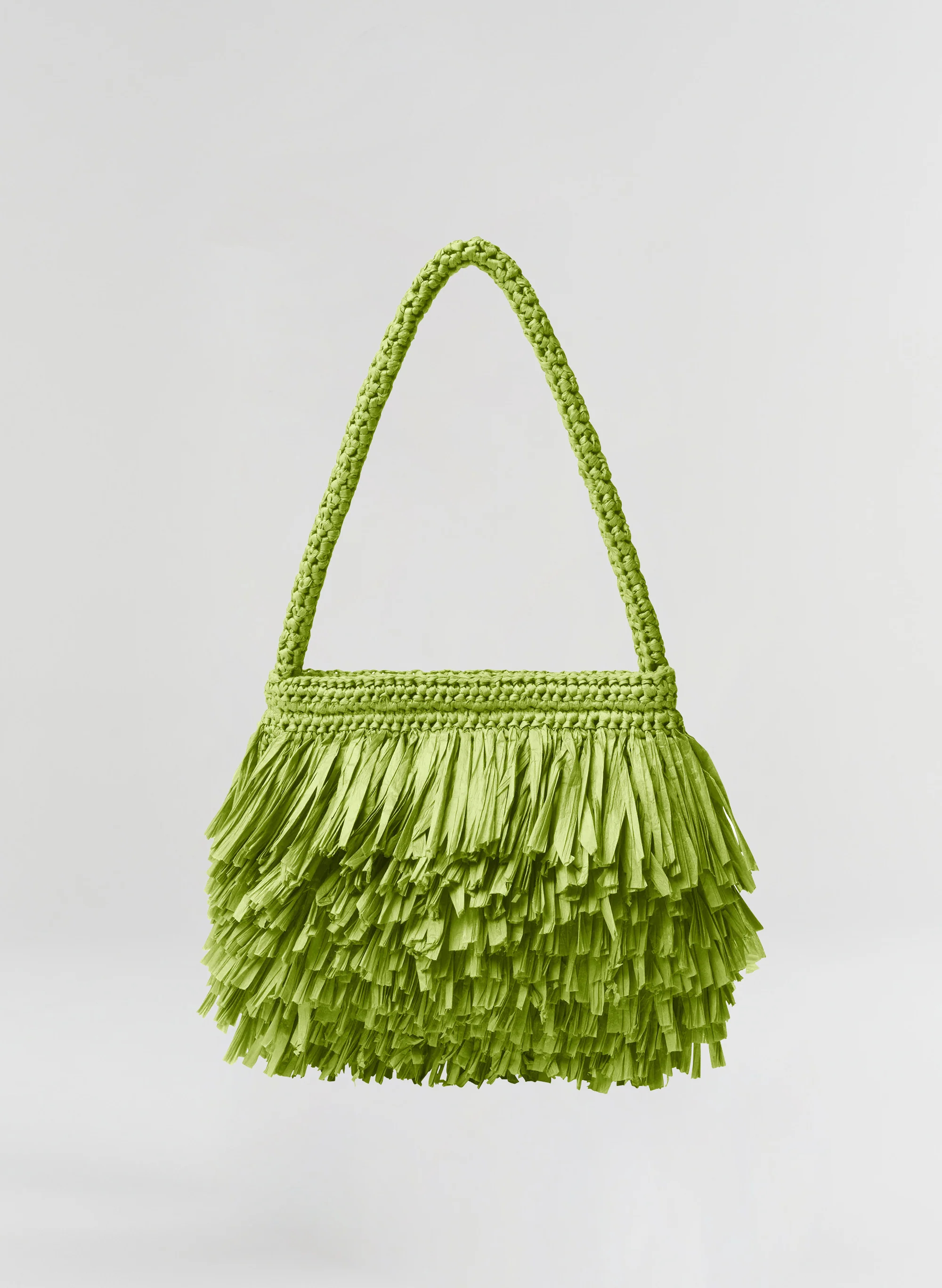 Janie Fringe Raffia Shoulder Bag