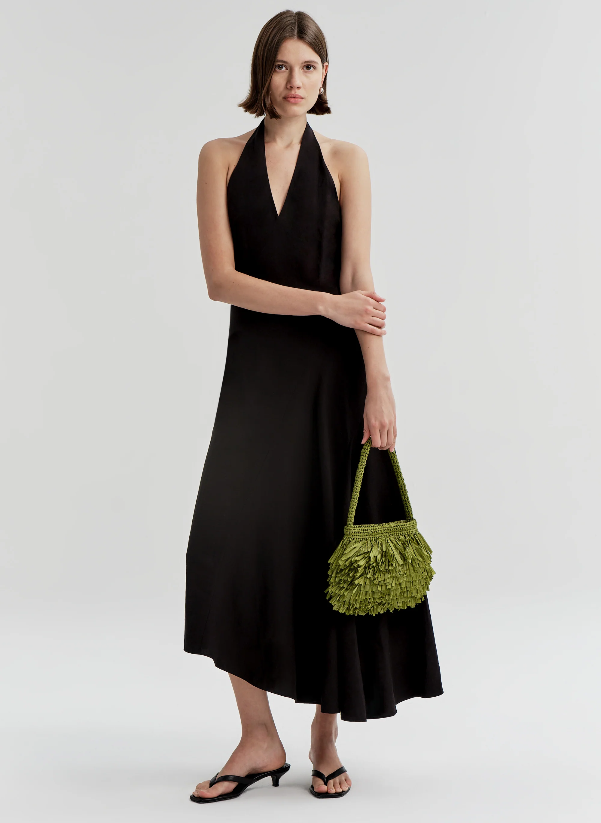 Janie Fringe Raffia Shoulder Bag - Image 2