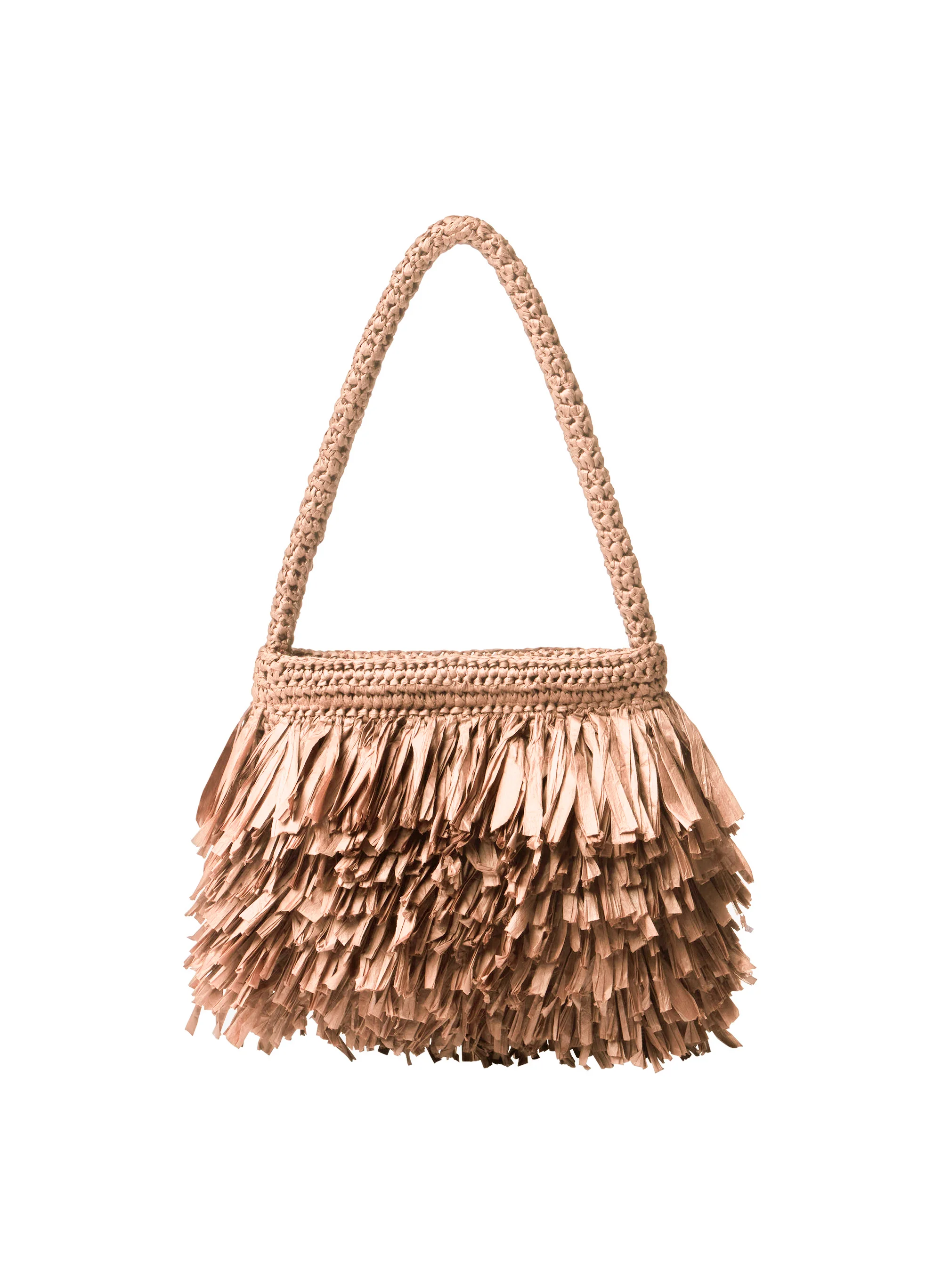 Janie Fringe Raffia Shoulder Bag - Image 4