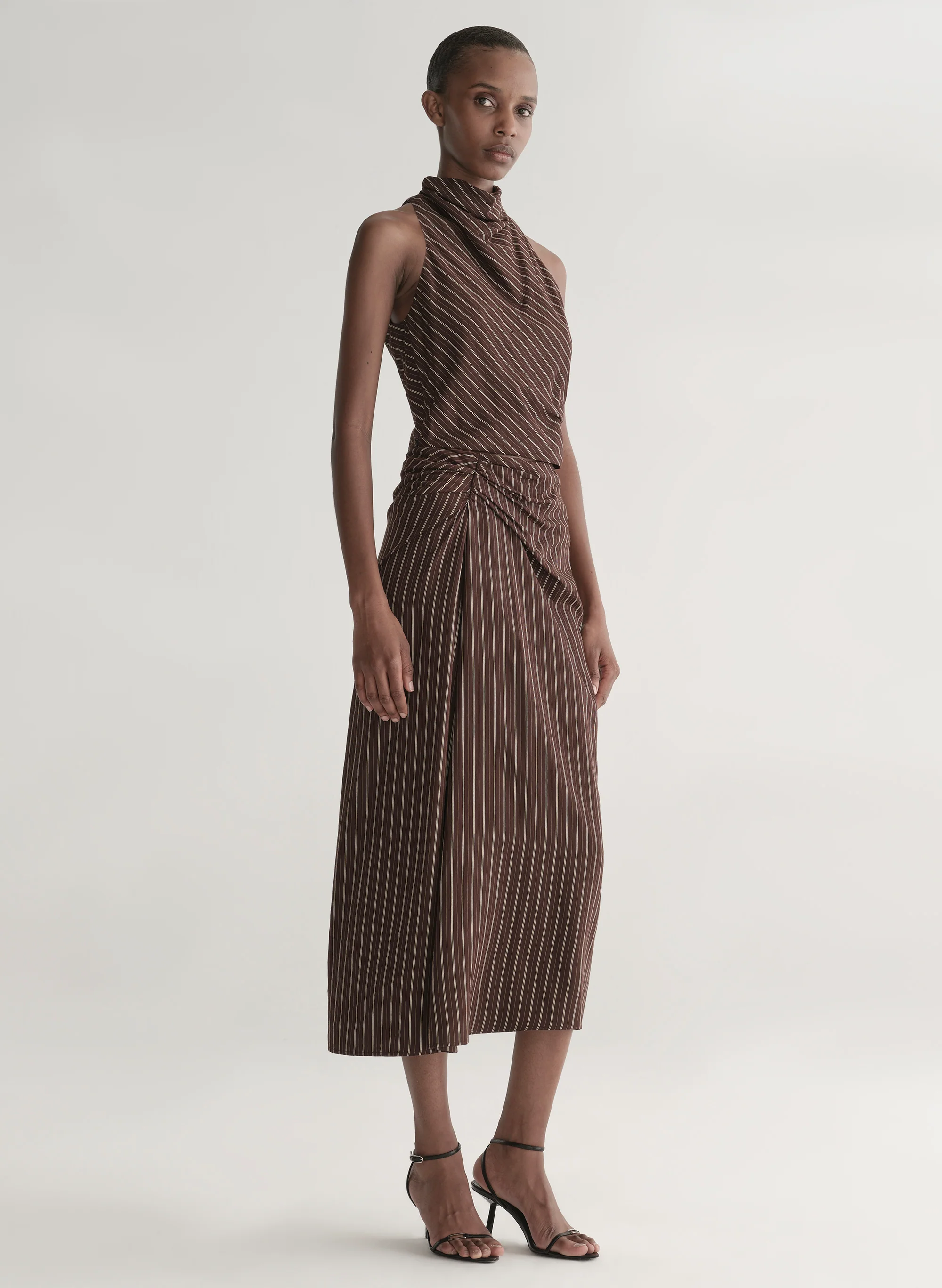 Jean Striped Midi Skirt - Image 3