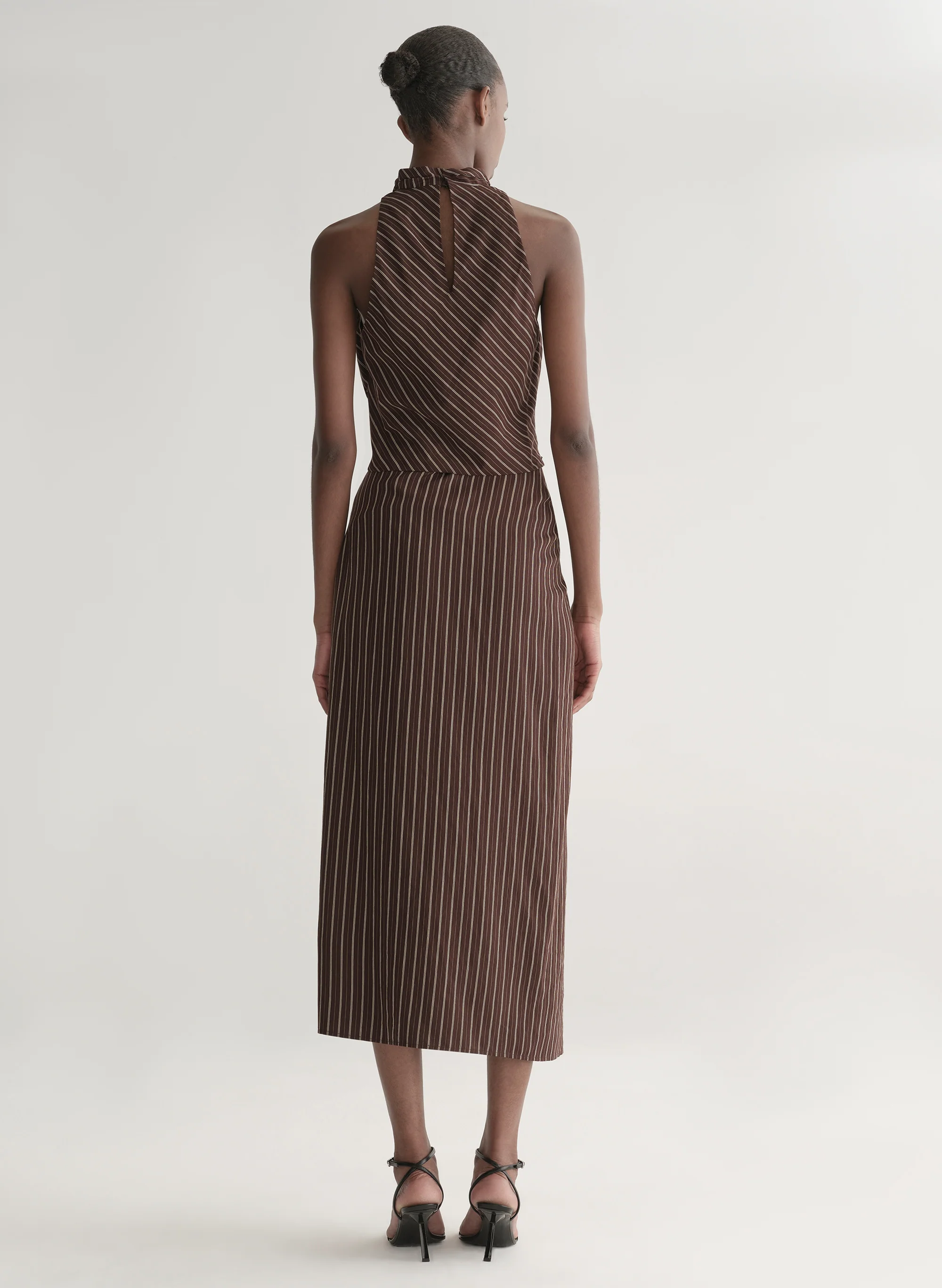 Jean Striped Midi Skirt - Image 5