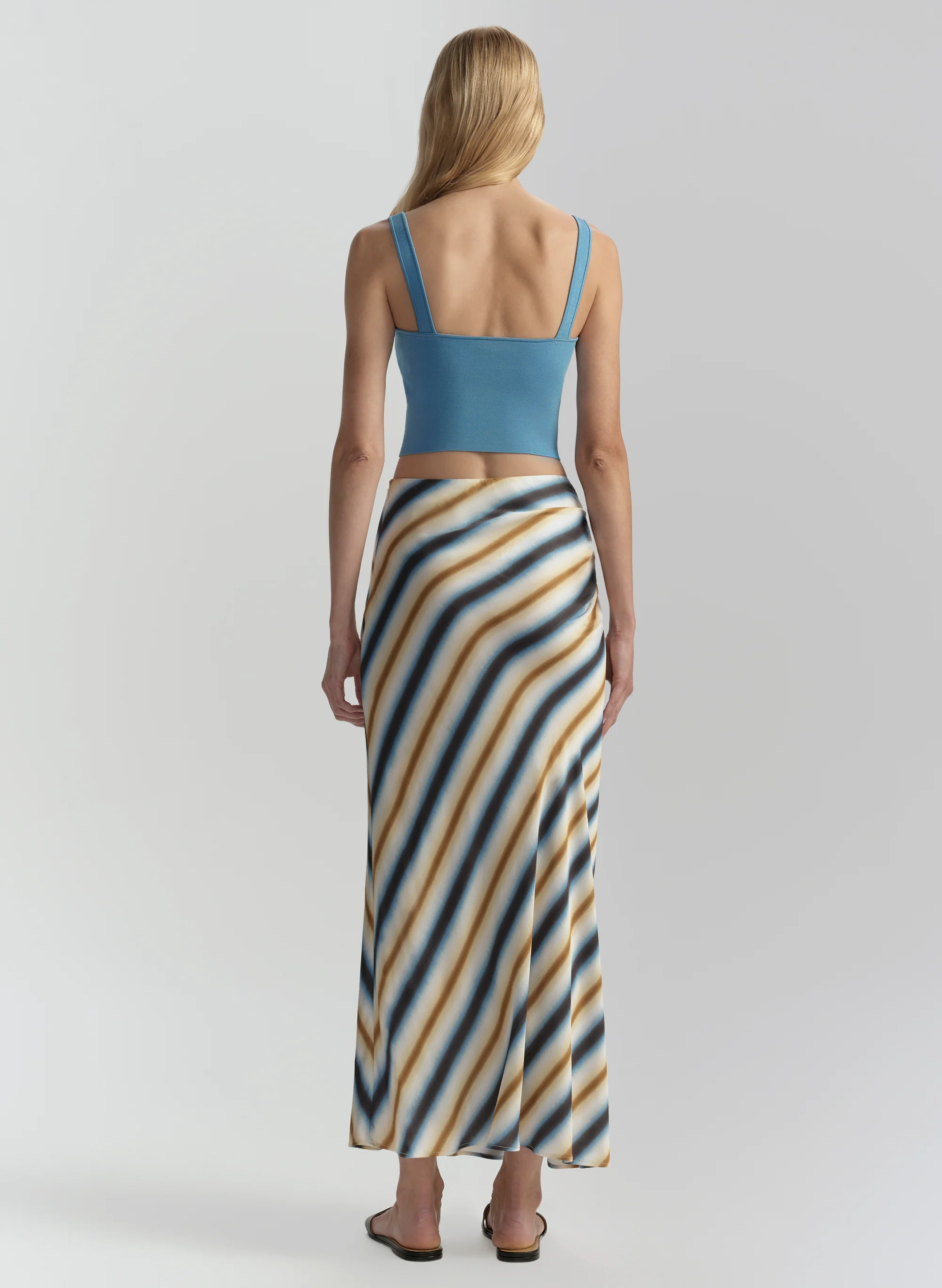Jean Striped Midi Skirt - Image 5