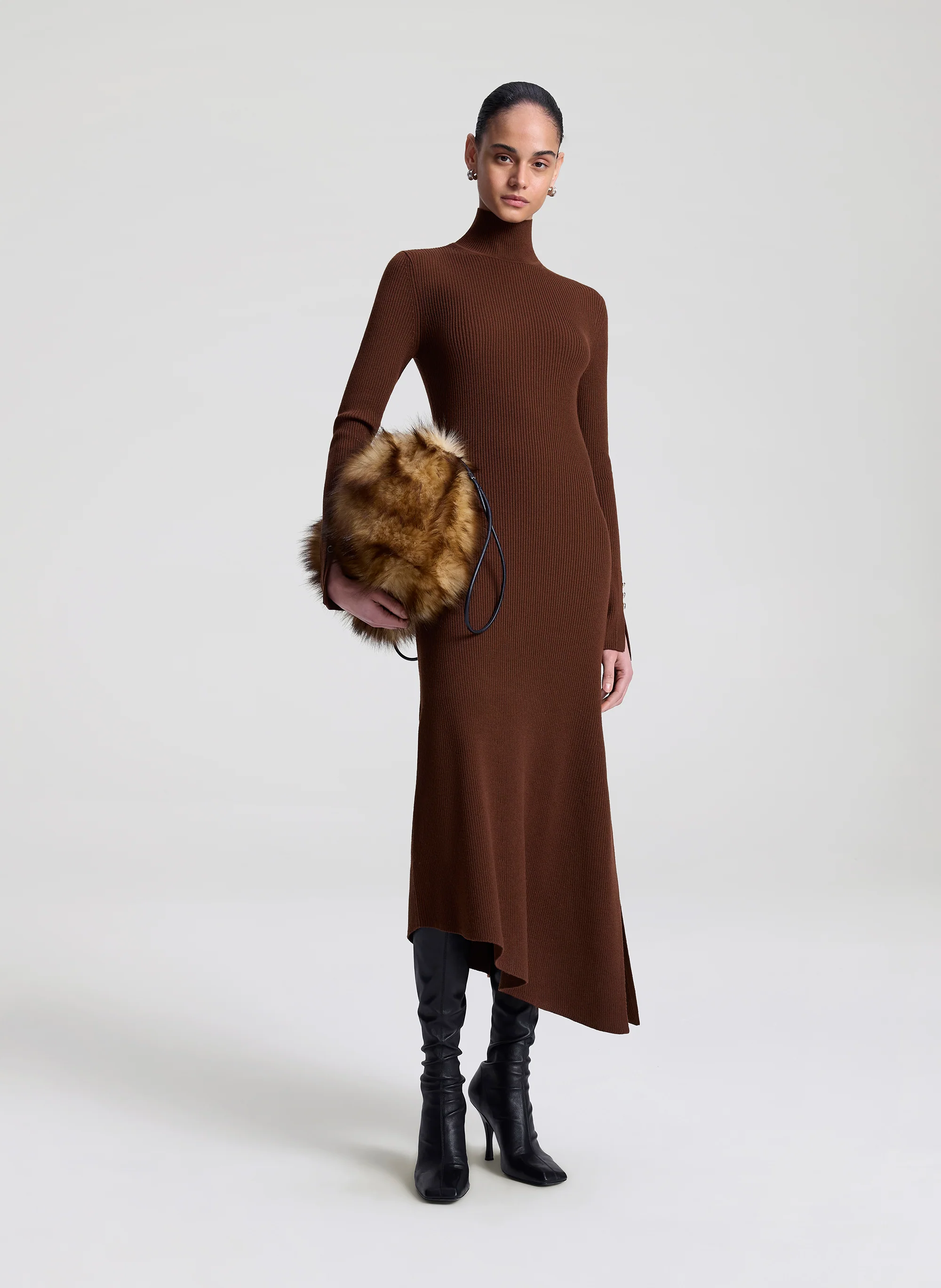 Jett Knit Merino Turtleneck Midi Dress