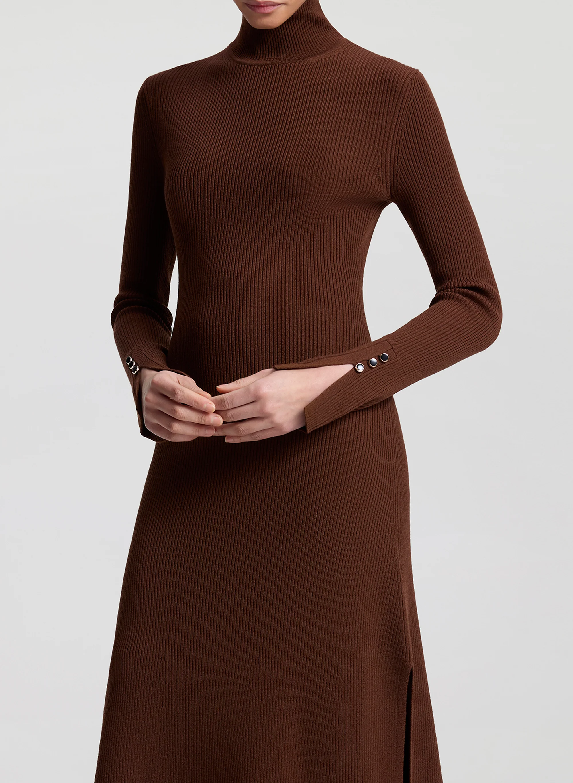 Jett Knit Merino Turtleneck Midi Dress - Image 2
